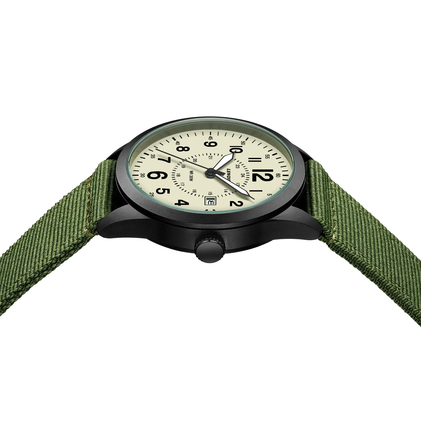 LN LENQIN Orologio Uomo Militare Analogico Quarzo Impermeabile - immagine 5