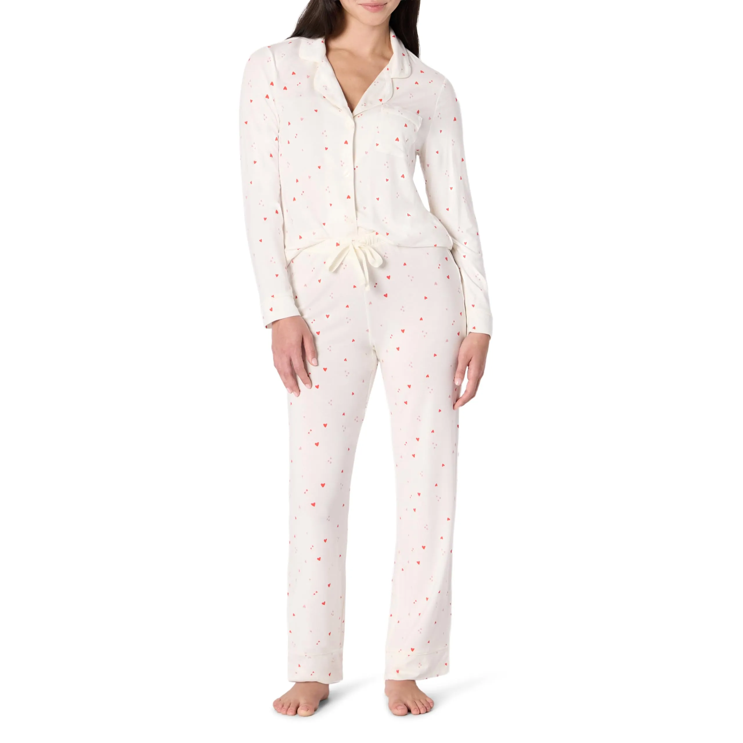 Amazon Essentials x Sofia Grainge Set Pigiama Donna, Avorio Cuori Multipli, XXL - immagine 1
