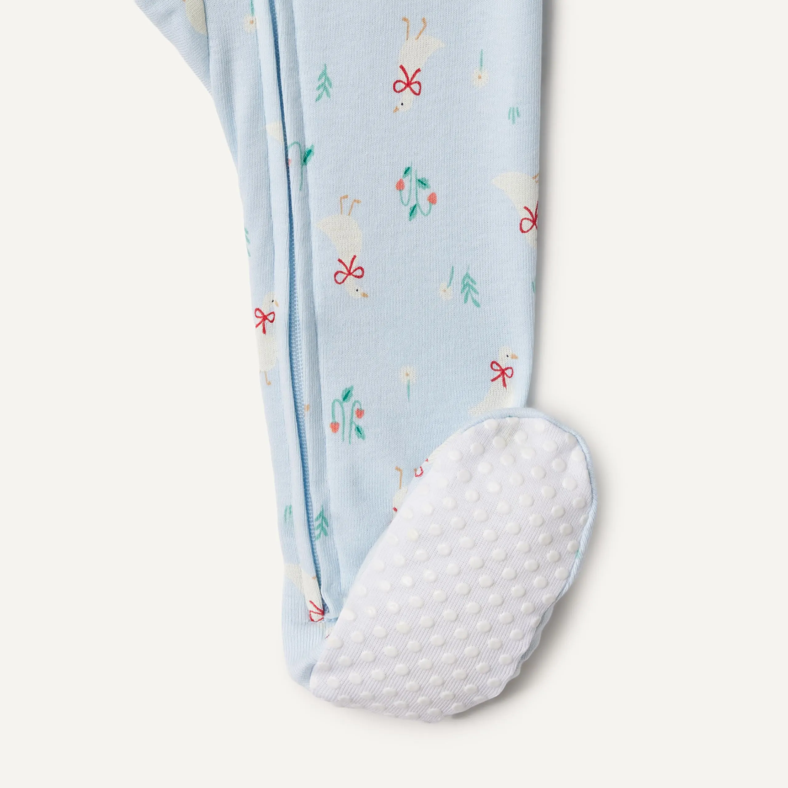 Amazon Essentials x Sofia Grainge Pigiami con Piedi Attillati in Cotone Unisex Bimbi, Pacco da 2, Blu Chiaro Oche, Prematuro - immagine 3