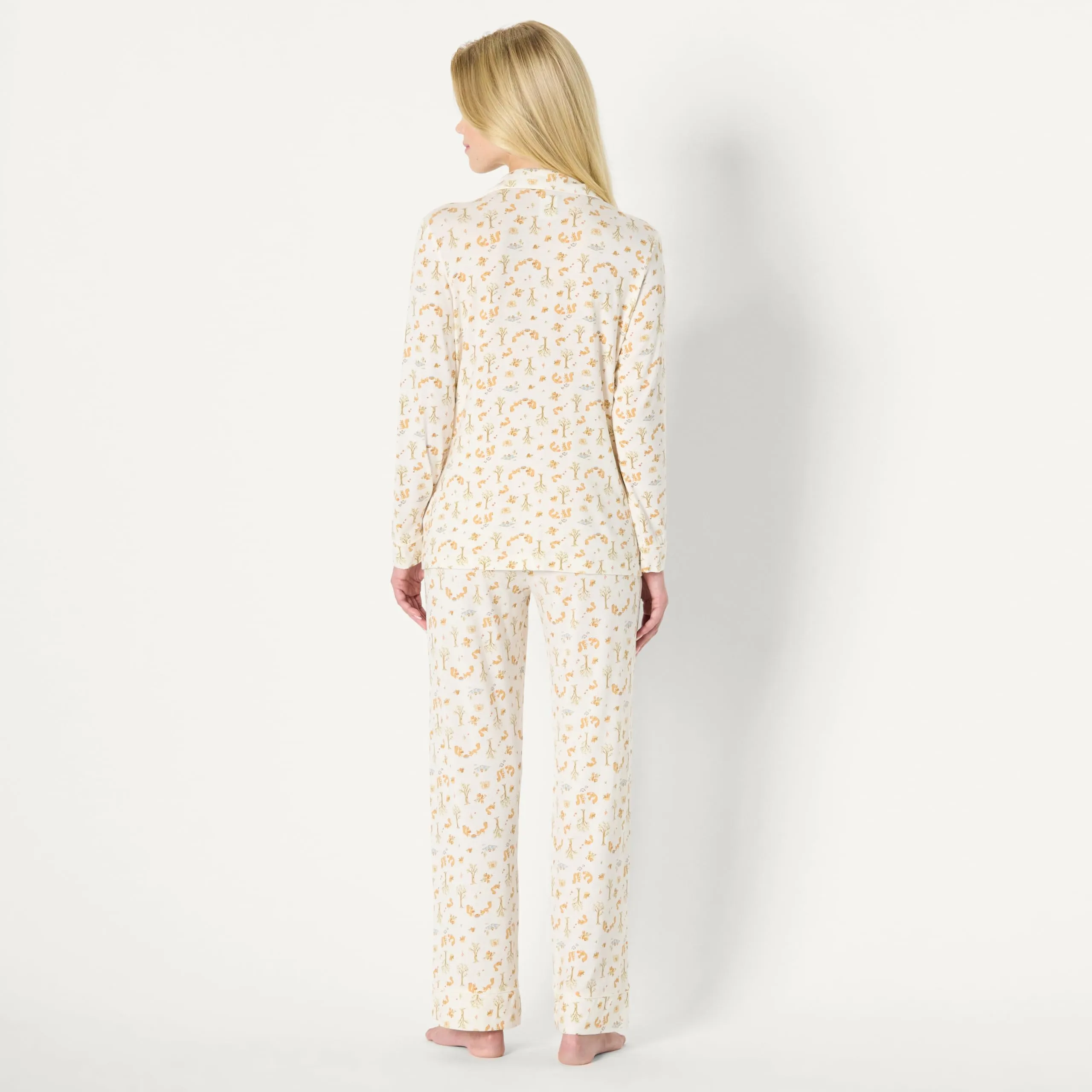 Amazon Essentials x Sofia Grainge Set Pigiama Donna, Avorio Picnic con Scoiattoli, M - immagine 5