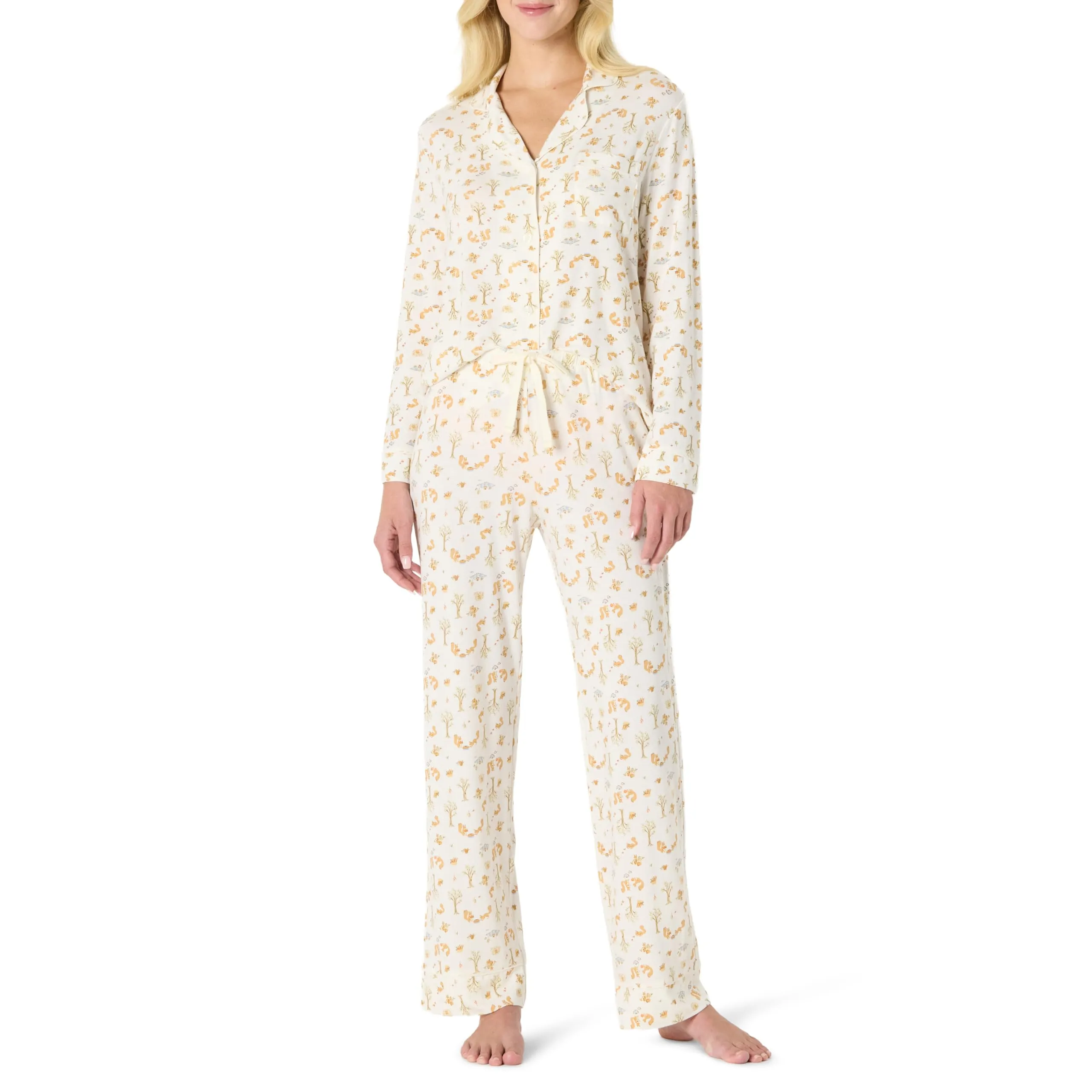 Amazon Essentials x Sofia Grainge Set Pigiama Donna, Avorio Picnic con Scoiattoli, XXL - immagine 1