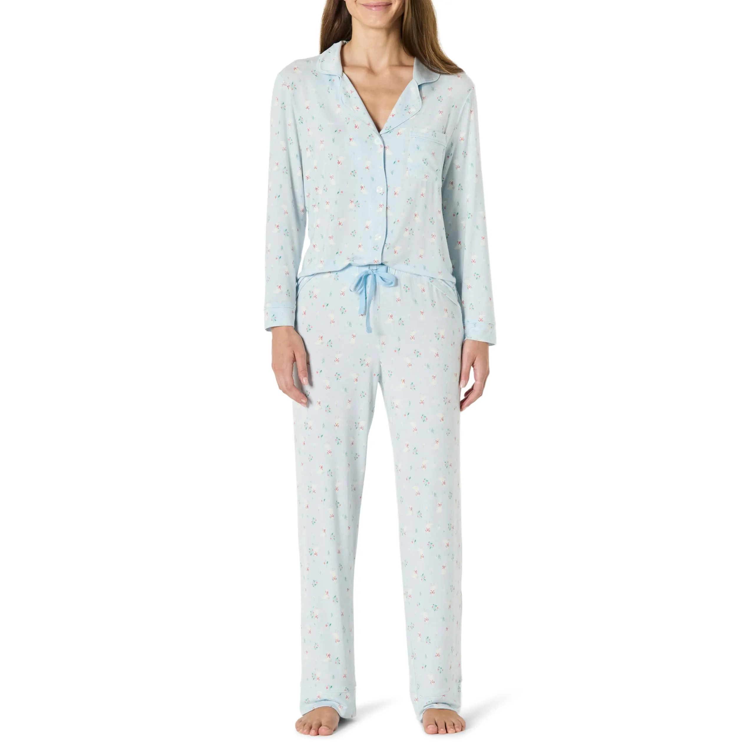 Amazon Essentials X Sofia Grainge - Pigiama Unisex da Donna, Motivo oche celesti, XS - immagine 1