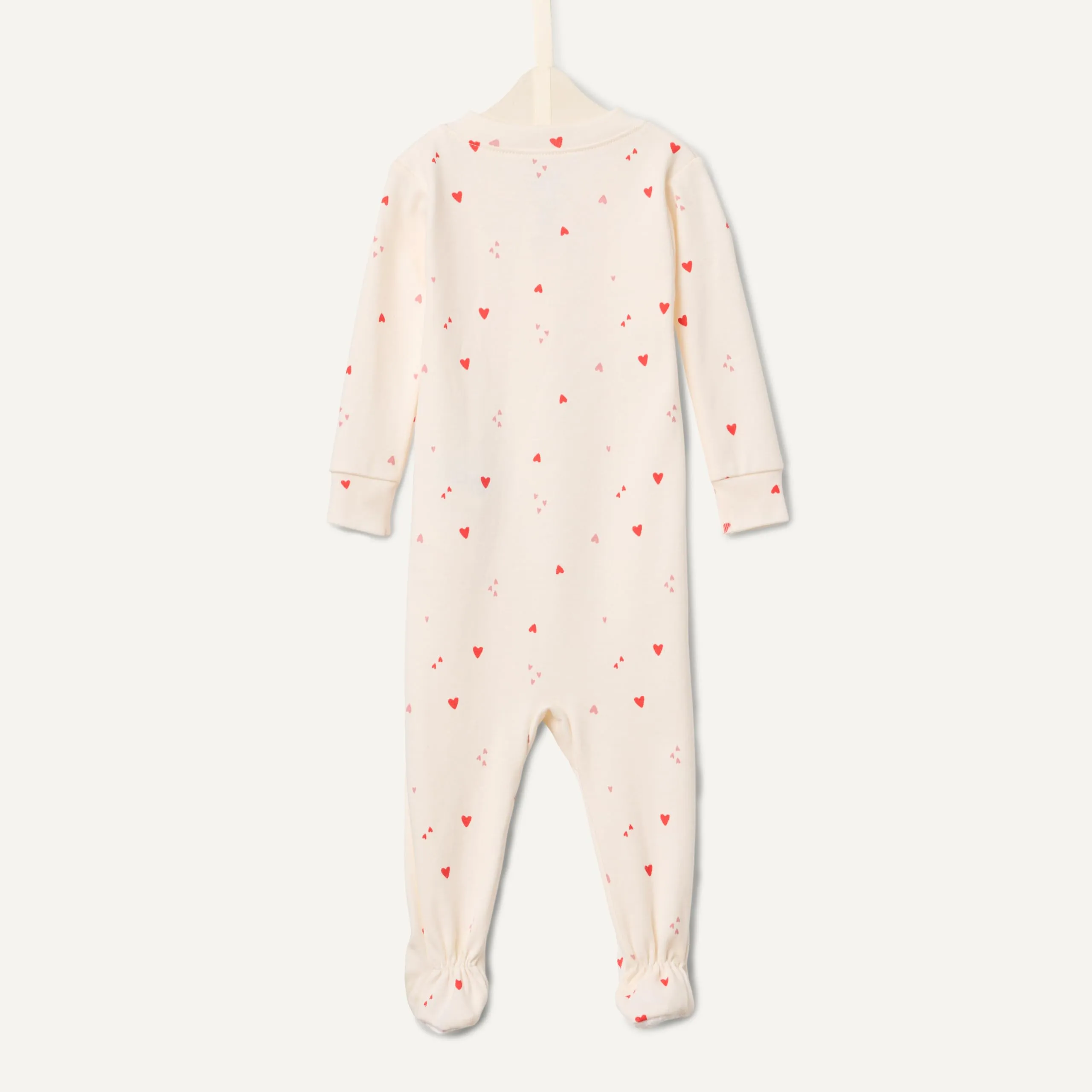 Amazon Essentials x Sofia Grainge Pigiami con Piedi Attillati in Cotone Unisex Bambini e Ragazzi, Pacco da 2, Cuori Multipli/Rosato, 4 Anni - immagine 5