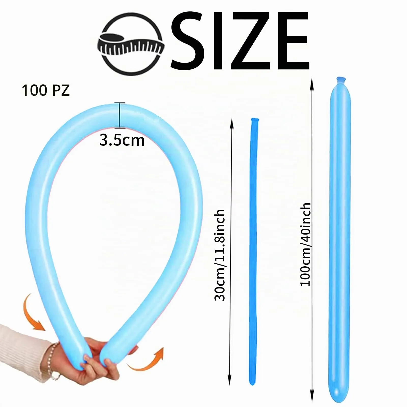 AUNGKWANG 100 Pezzi Palloncini Modellabili, Blu Scuro Magici Palloncini Lattice, Lungo Palloncinis, MagiciPalloncini per Feste, Compleanni, Matrimoni Decorazione, Anniversari Decorazione - immagine 2