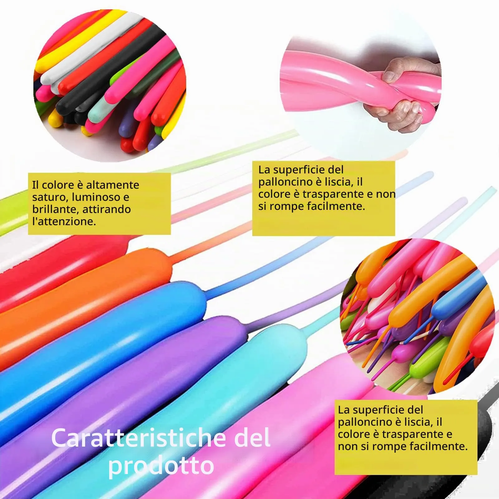 AUNGKWANG 100 Pezzi Palloncini Modellabili, Rosso Magici Palloncini Lattice, Lungo Palloncinis, MagiciPalloncini per Feste, Compleanni, Matrimoni Decorazione, Anniversari Decorazione - immagine 3