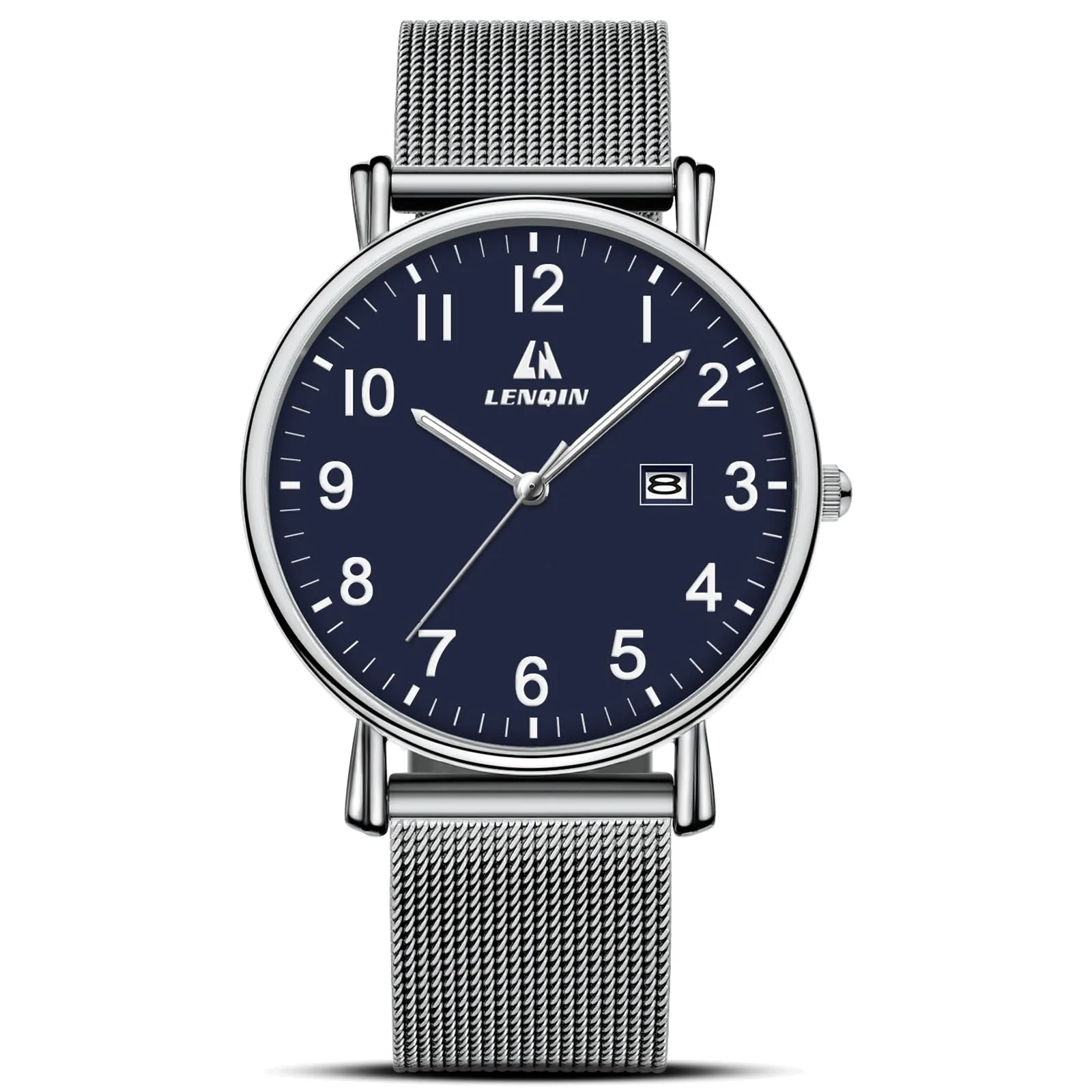 LN LENQIN Orologio Da Uomo In Acciaio Inossidabile Orologi Da Uomo Orologi Da Polso Al Quarzo Analogici 30m Impermeabile Orologio Casual Alla Moda Per - immagine 1