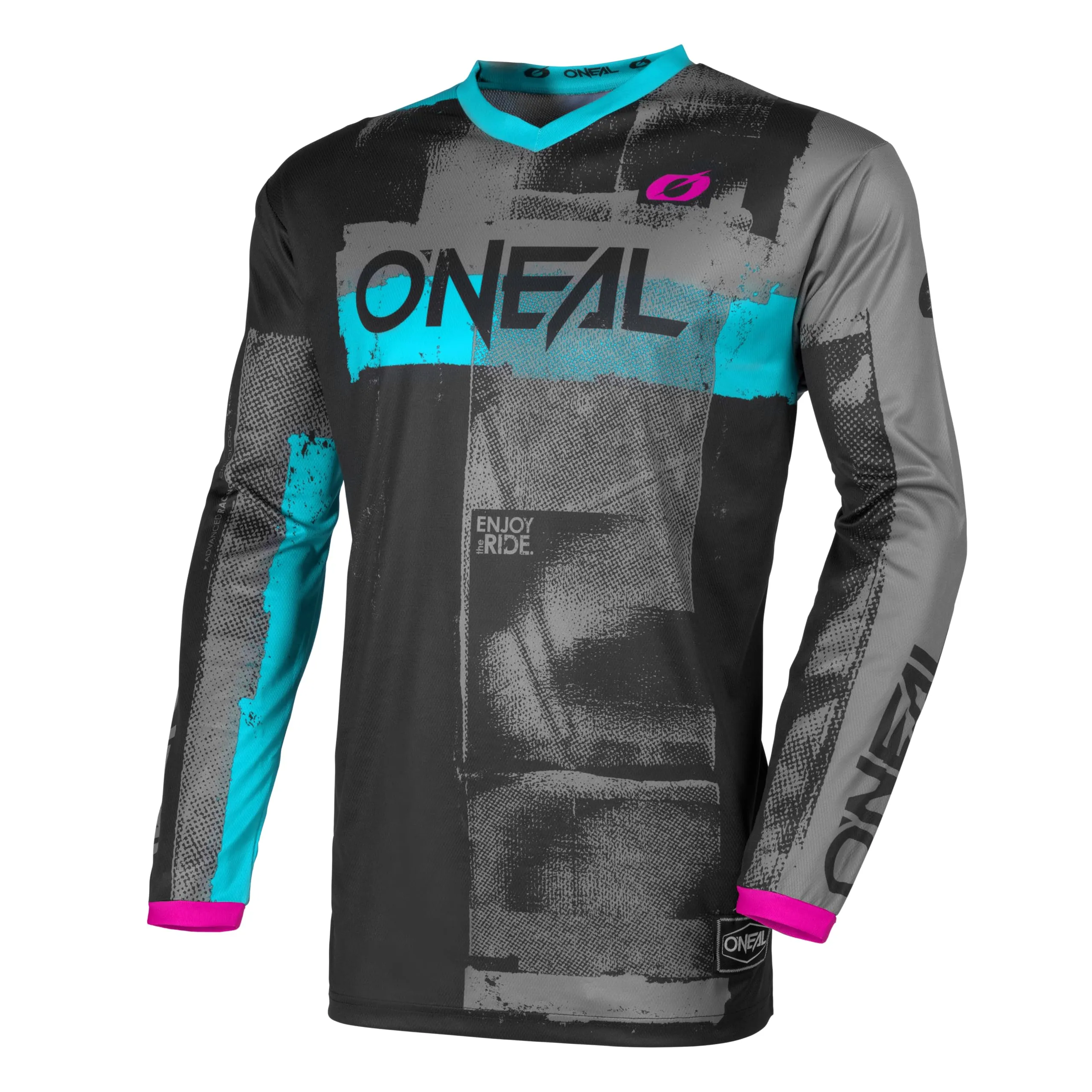 O'Neal Element Jersey Roller Element Jersey da Donna (Confezione da 1), Nero/Ciano, XXL - immagine 1