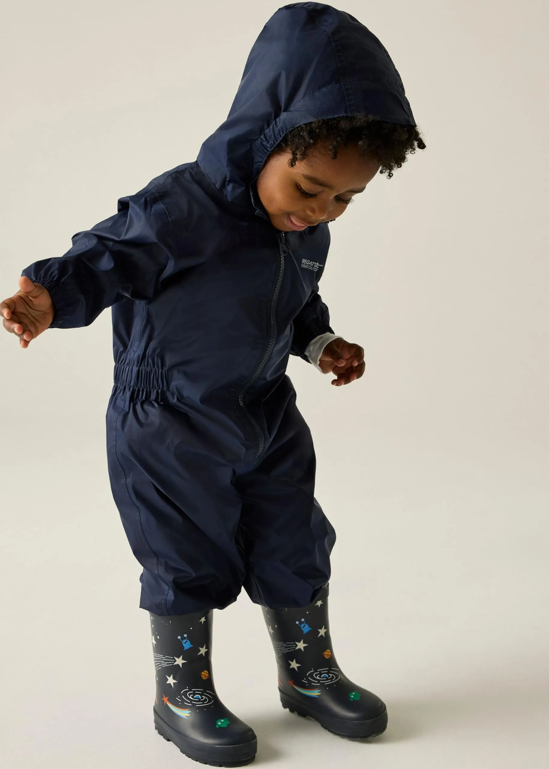 Regatta Tuta Antipioggia per Bambini Puddle Suit Impermeabile e Riflettente - immagine 4