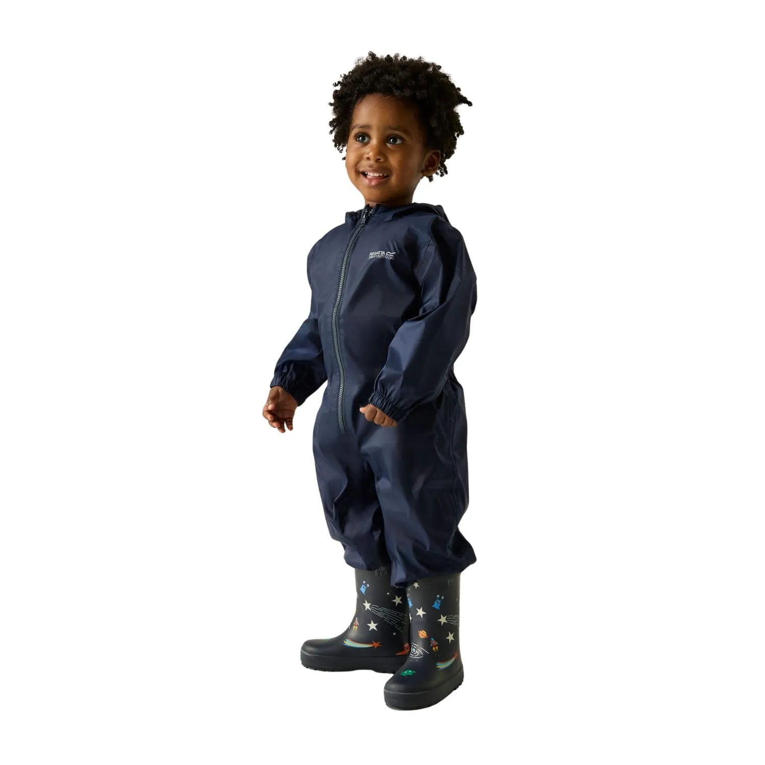 Regatta Tuta Antipioggia per Bambini Puddle Suit Impermeabile e Riflettente - immagine 1