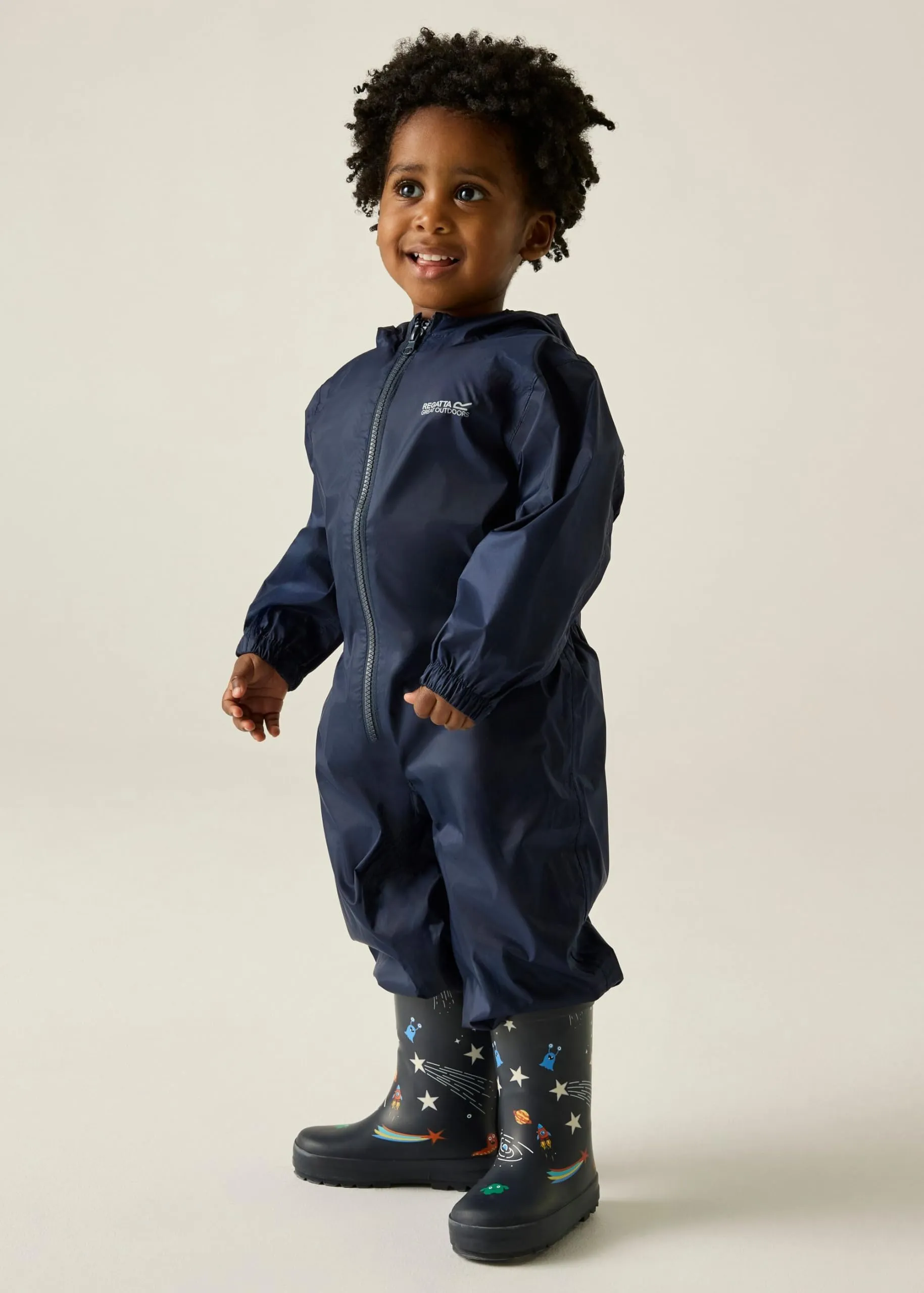 Regatta Tuta Antipioggia per Bambini Puddle Suit Impermeabile e Riflettente - immagine 2