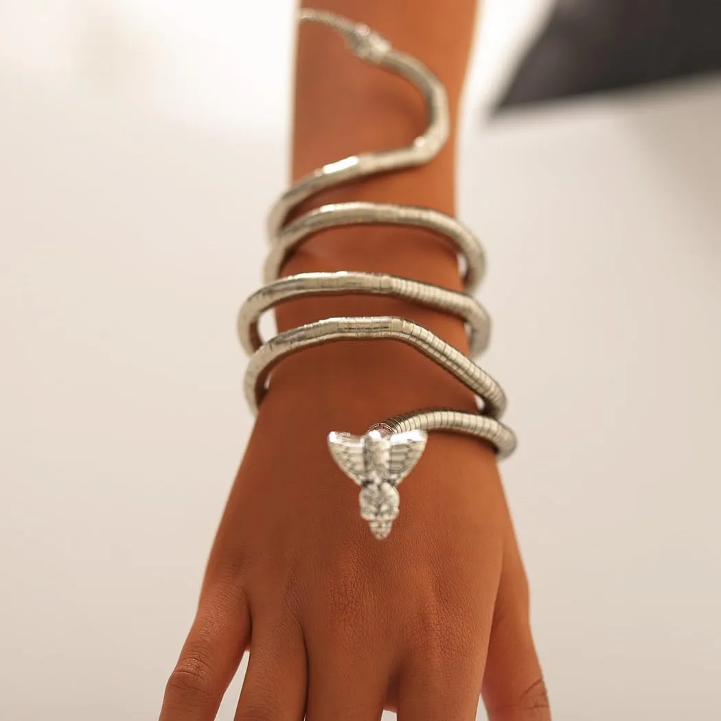 CHONGQILAO Collana a Serpente Pieghevole, Collana di Halloween Bracciale Serpente Braccialetto, Collane Femminili, Bendable Snake Necklace, Girocollo Donna Uomo, Halloween Accessori - immagine 6