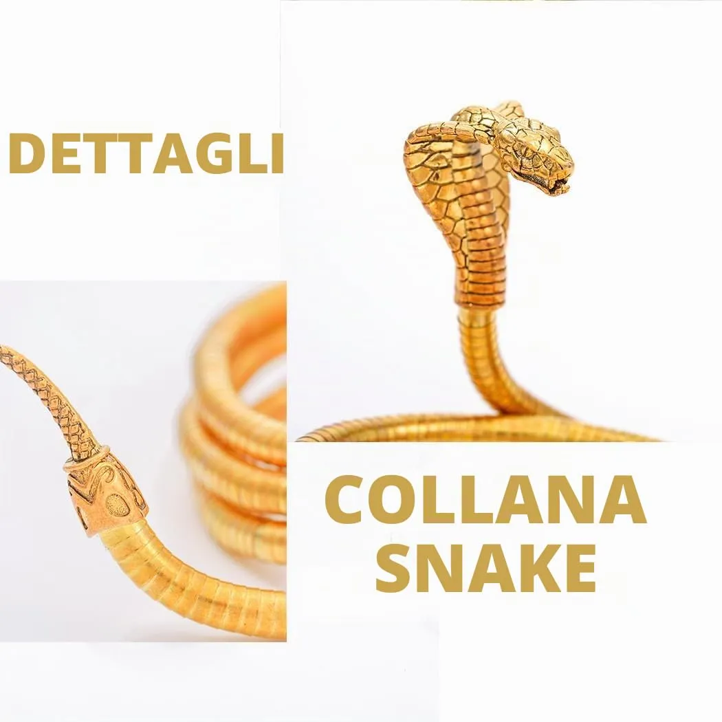 CHONGQILAO Collana a Serpente Pieghevole, Collana di Halloween Bracciale Serpente Braccialetto, Collane Femminili, Bendable Snake Necklace, Girocollo Donna Uomo, Halloween Accessori - immagine 5