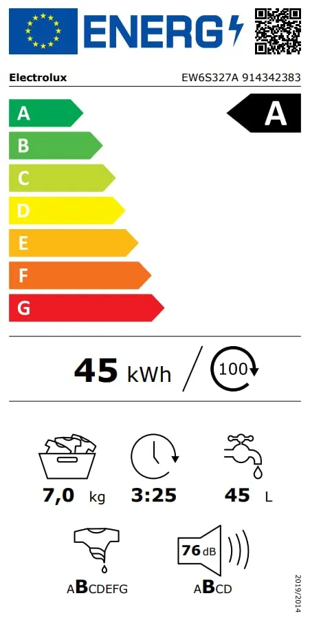 Electrolux Lavatrice Slim a carica frontale 7 kg EW6S327A Classe A Bianca - immagine 7