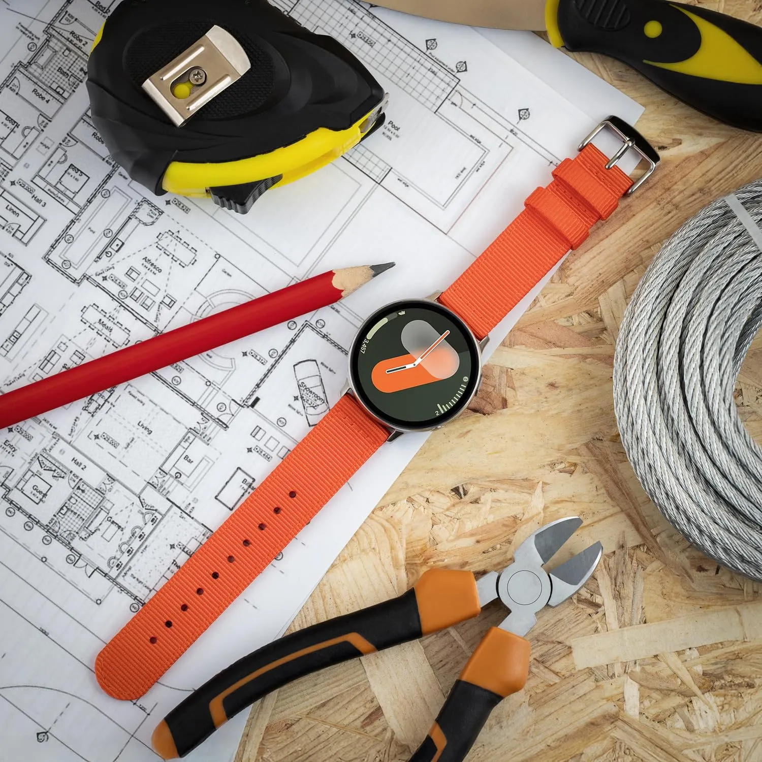 Archer Watch Straps - Cinturini in Nylon Premium a Sgancio Rapido (Arancione, 22mm) - immagine 3