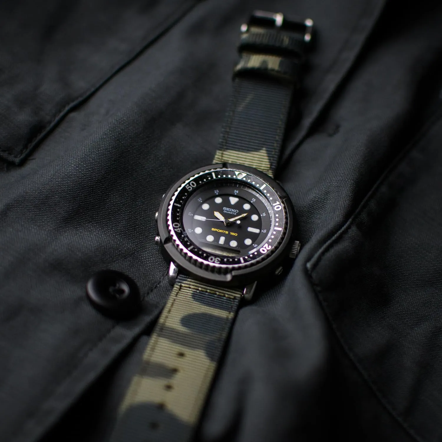 Archer Watch Straps - Cinturini in Nylon Premium a Sgancio Rapido (Mimetico Verde, 22mm) - immagine 2