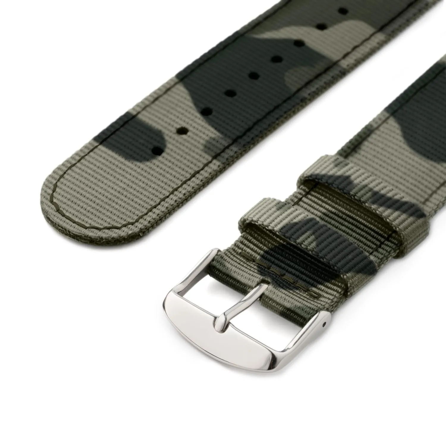Archer Watch Straps - Cinturini in Nylon Premium a Sgancio Rapido (Mimetico Verde, 22mm) - immagine 5