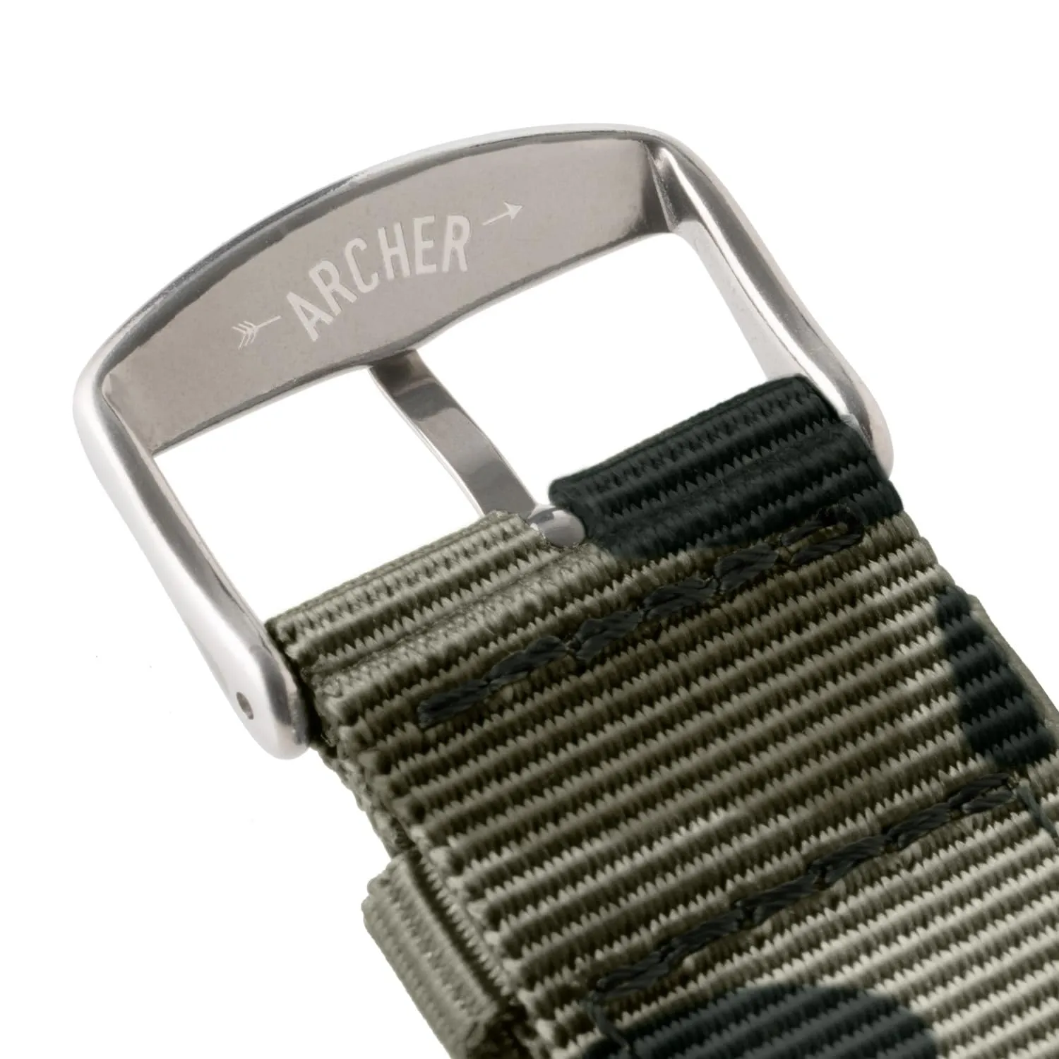 Archer Watch Straps - Cinturini in Nylon Premium a Sgancio Rapido (Mimetico Verde, 22mm) - immagine 6