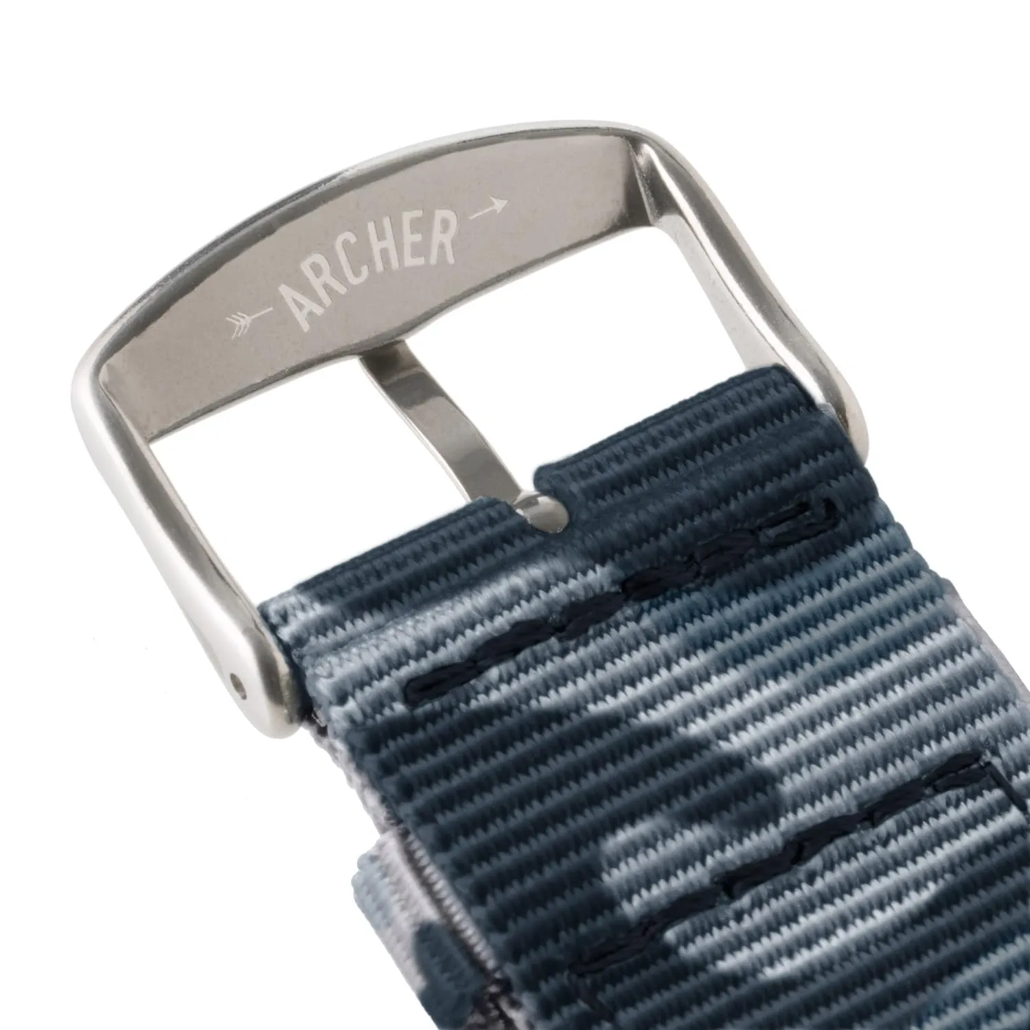 Archer Watch Straps - Cinturini in Nylon Premium a Sgancio Rapido (Mimetico Blu, 20mm) - immagine 6