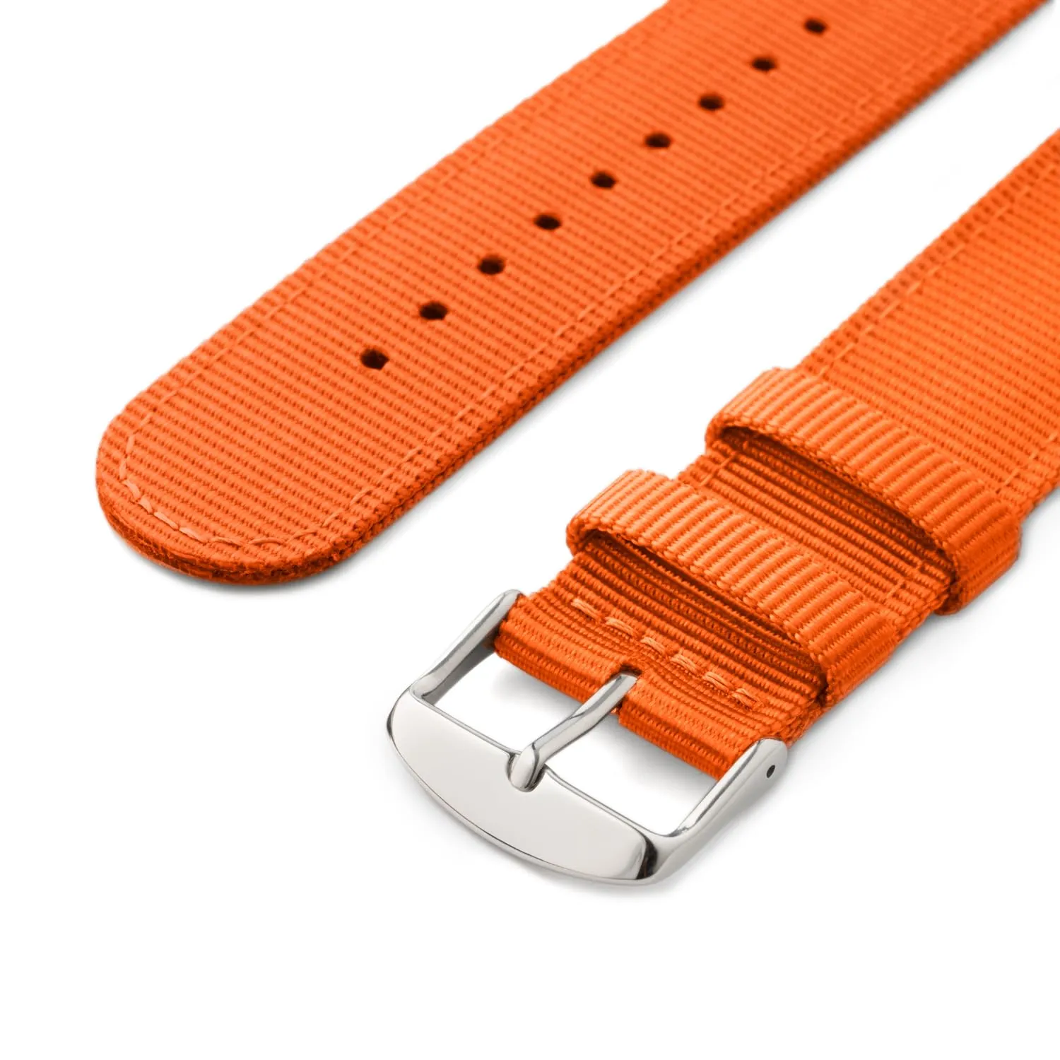 Archer Watch Straps - Cinturini in Nylon Premium a Sgancio Rapido (Arancione, 18mm) - immagine 5