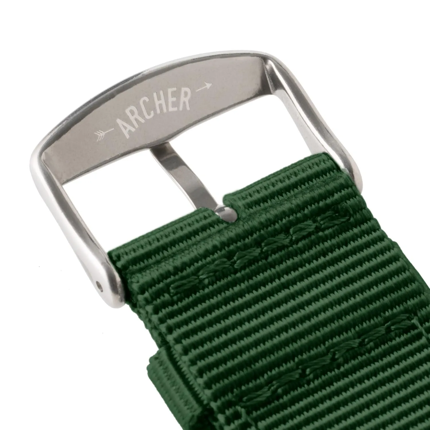 Archer Watch Straps - Cinturini in Nylon Premium a Sgancio Rapido (Verde Foresta, 22mm) - immagine 6