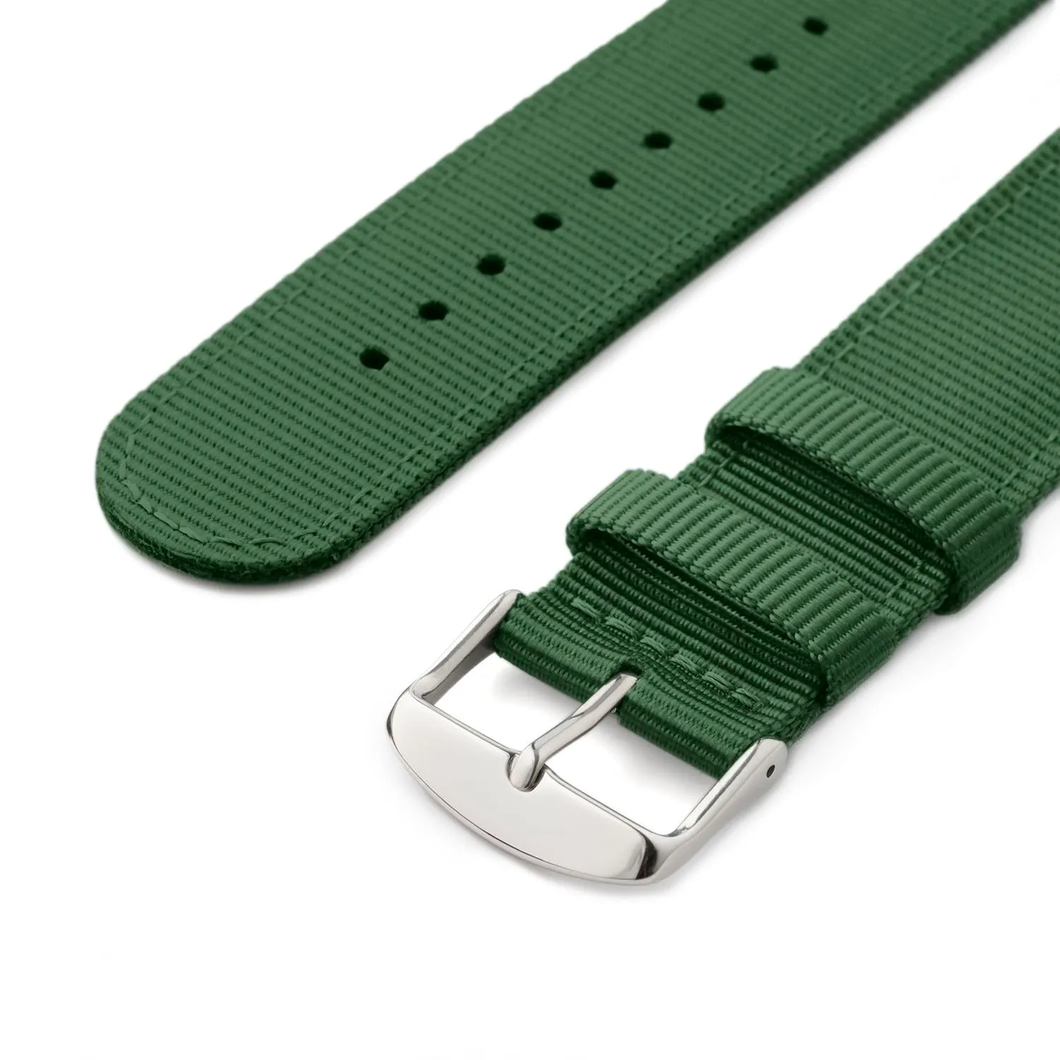 Archer Watch Straps - Cinturini in Nylon Premium a Sgancio Rapido (Verde Foresta, 18mm) - immagine 5