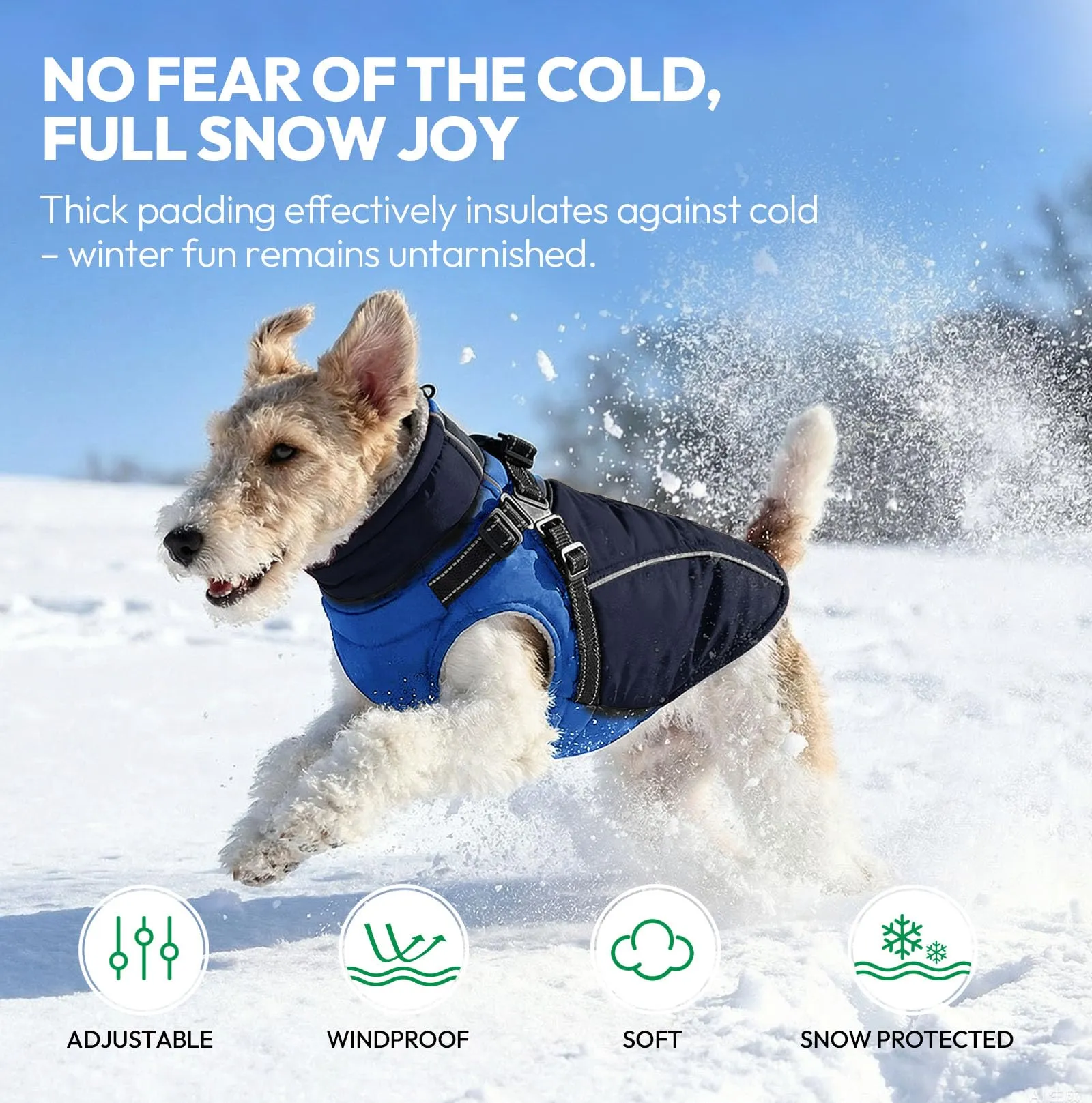 KONVINIT Cappottino Cane Taglia Piccola con Pettorina Integrata - Giubbotto - immagine 2