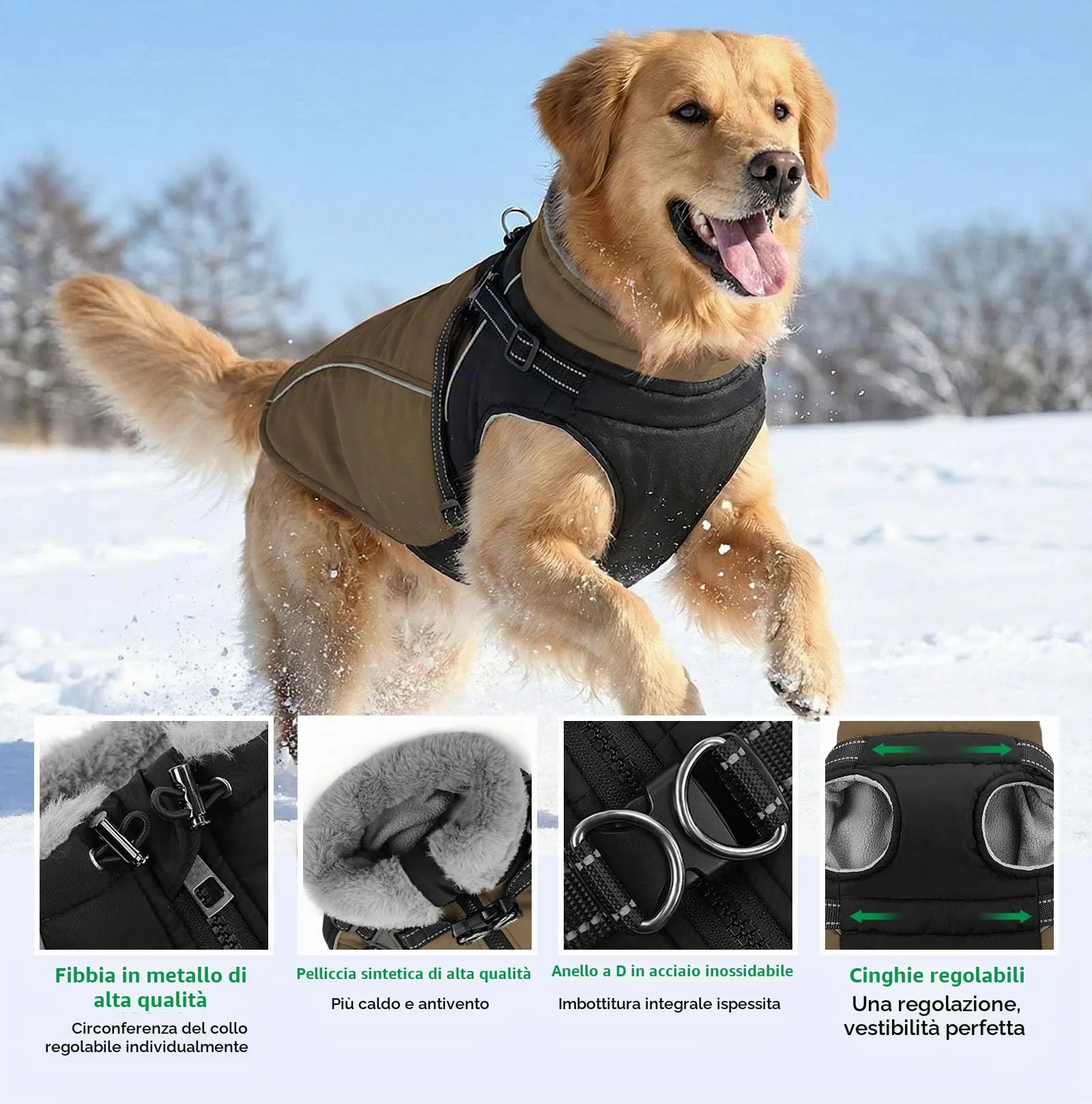 KONVINIT Cappottini per Cani Piccola Taglia Giubbotto Cane Cappotto Cane - immagine 3