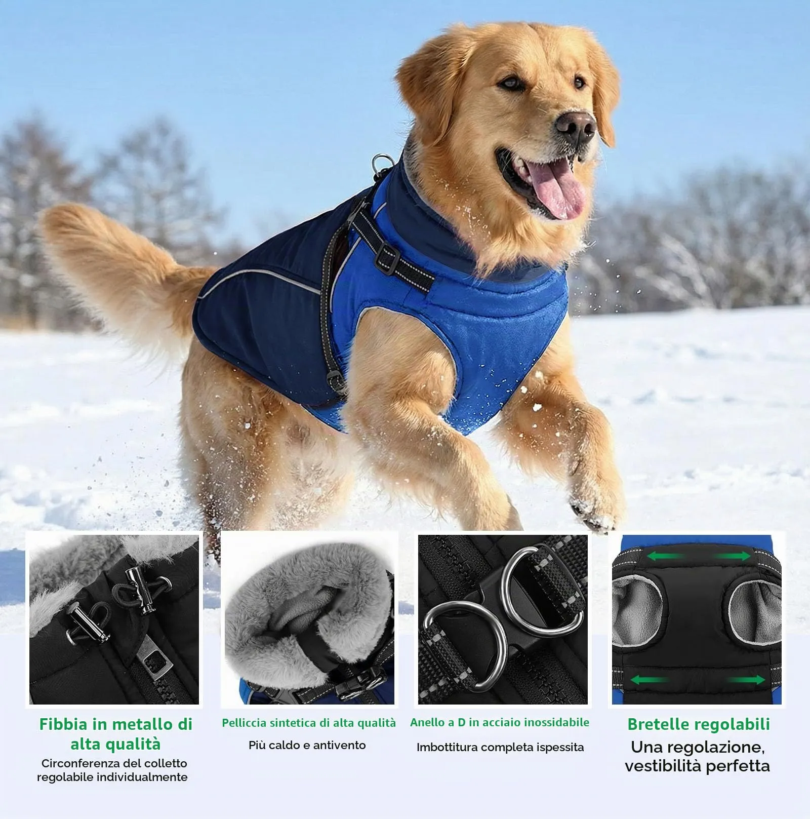 KONVINIT Cappottini per Cani Piccola Taglia Giubbotto Cane Cappotto Cane - immagine 3