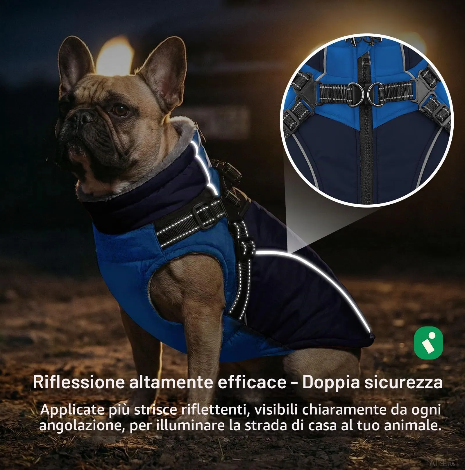 KONVINIT Cappotto Invernale per Cani con Pettorina - Giacca Impermeabile - immagine 5