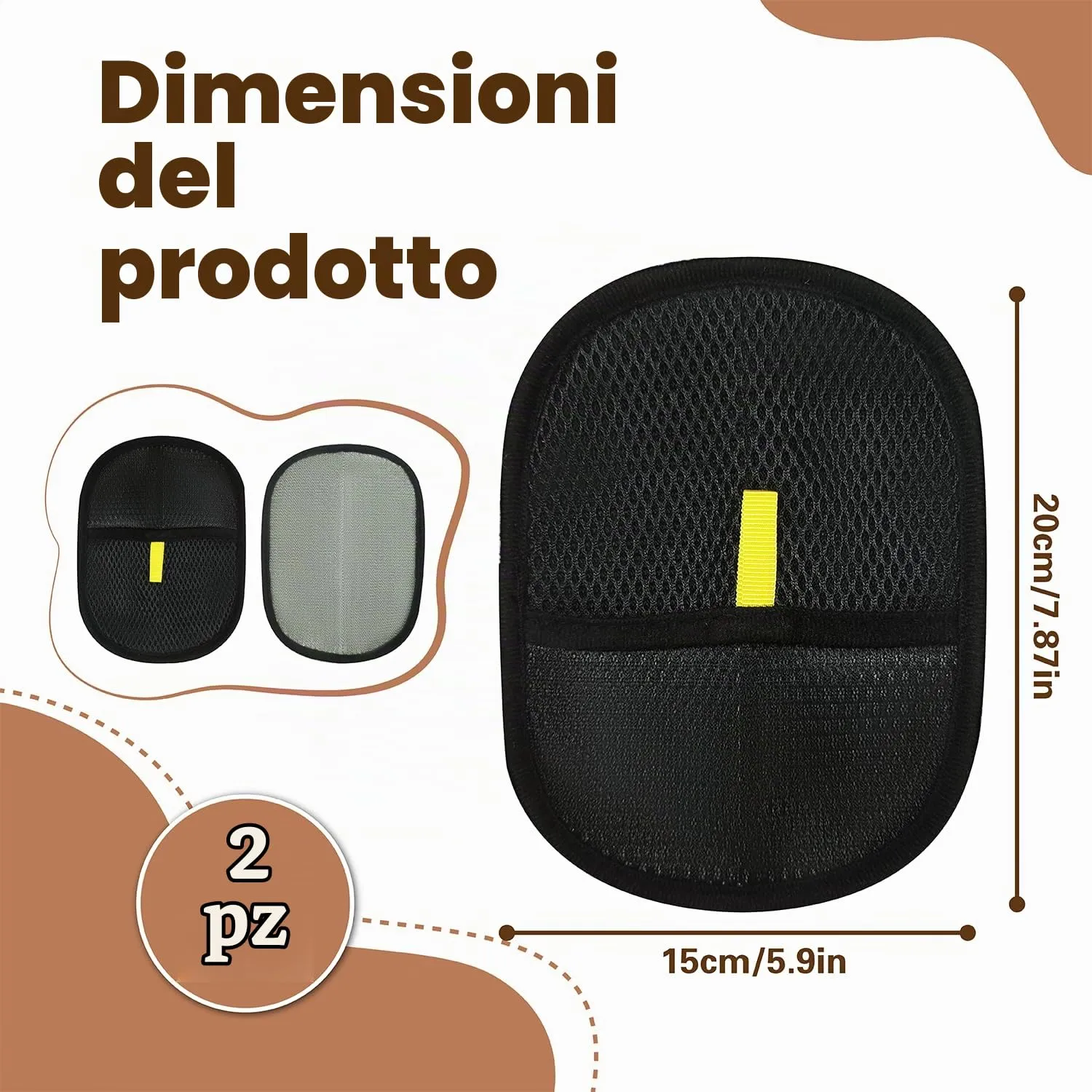 SZZETK 2 Pezzi Static Removal Gloves Pet, Guanti Rimuovi Peli Animali - immagine 2