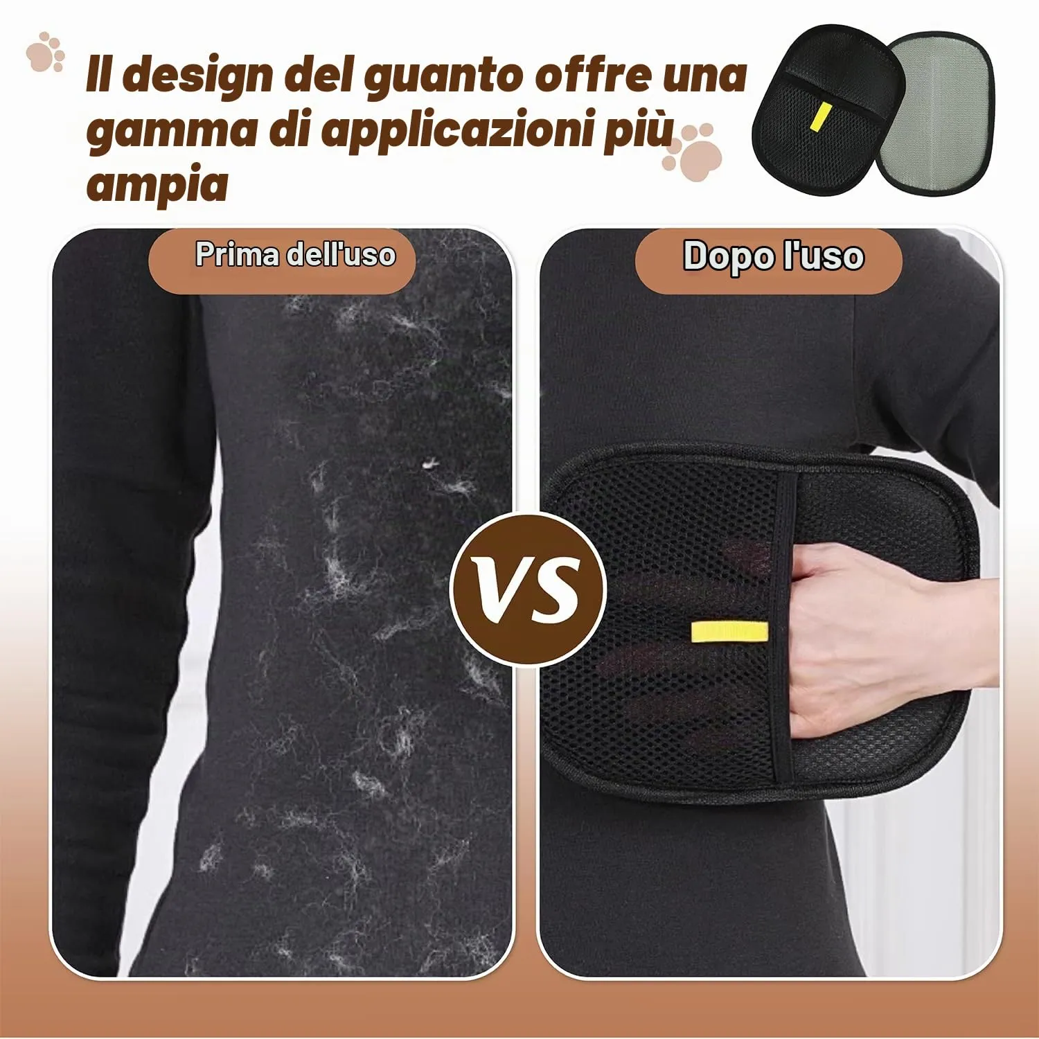 SZZETK 2 Pezzi Static Removal Gloves Pet, Guanti Rimuovi Peli Animali - immagine 4