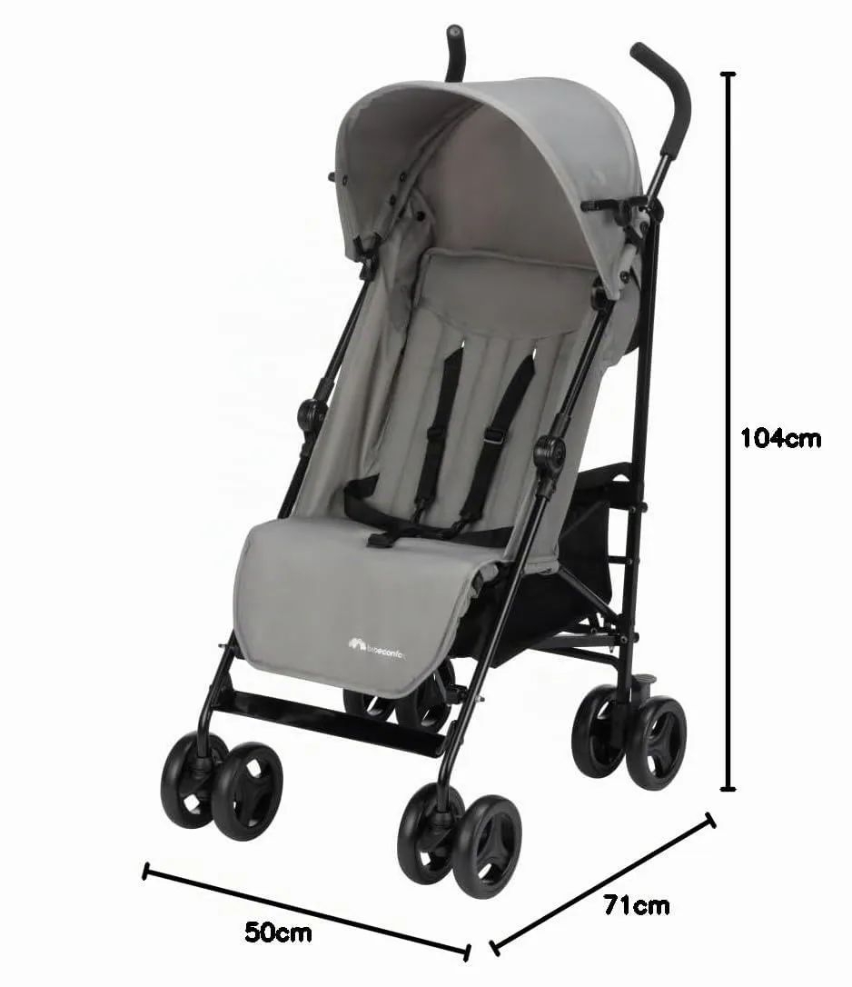 Bebeconfort Rainbow Passeggino Leggero e Reclinabile, Pieghevole Chiusura ad Ombrello, Passeggino da Viaggio Maneggevole e Compatto, 6 mesi - 4 anni, Fino ai 22 kg, colore Mineral Gray - immagine 8