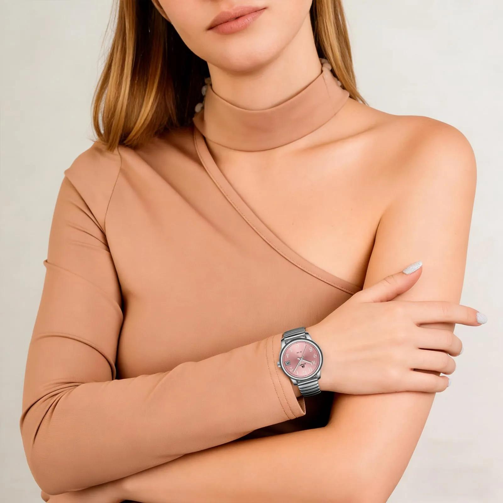 LN LENQIN Orologio Donna Acciaio Inossidabile Analogico Quarzo 3ATM - immagine 4