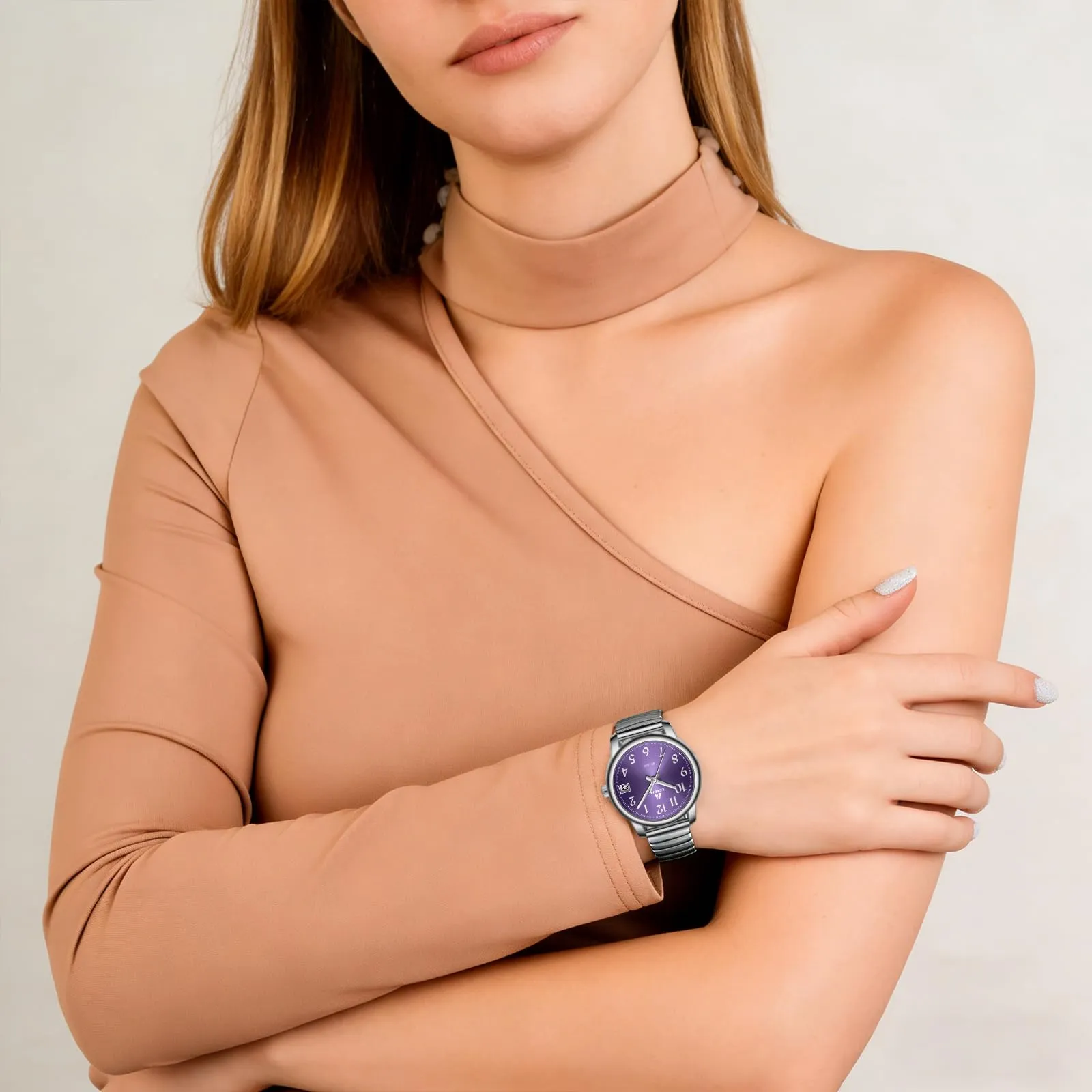 LN LENQIN Orologio Donna Acciaio Inossidabile Analogico Quarzo 3ATM - immagine 4