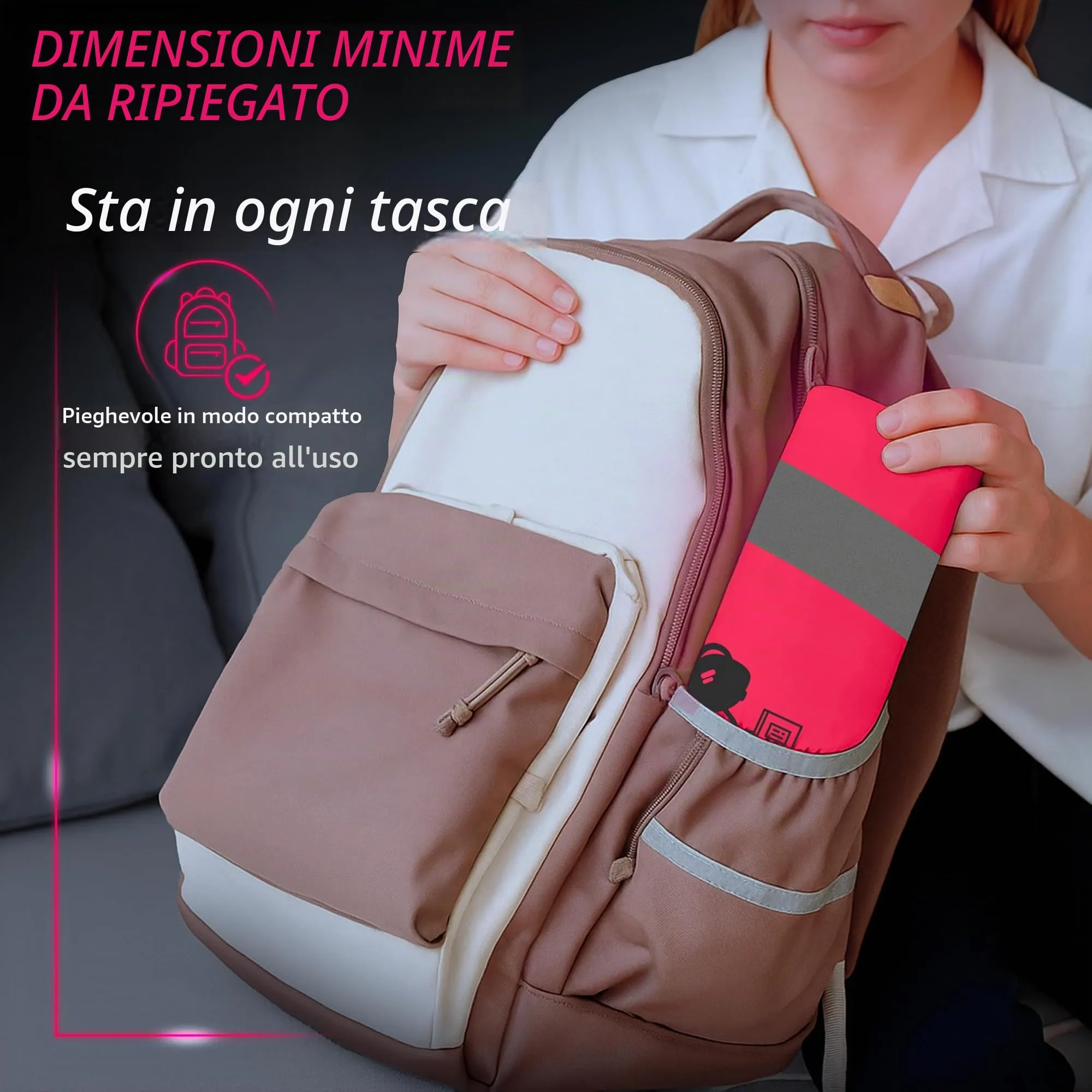 Weatherman Copertura Antipioggia per Zaino e Cartella 20-40 L - Impermeabile con Bande Riflettenti ed Elastico, 6 Colori - immagine 7