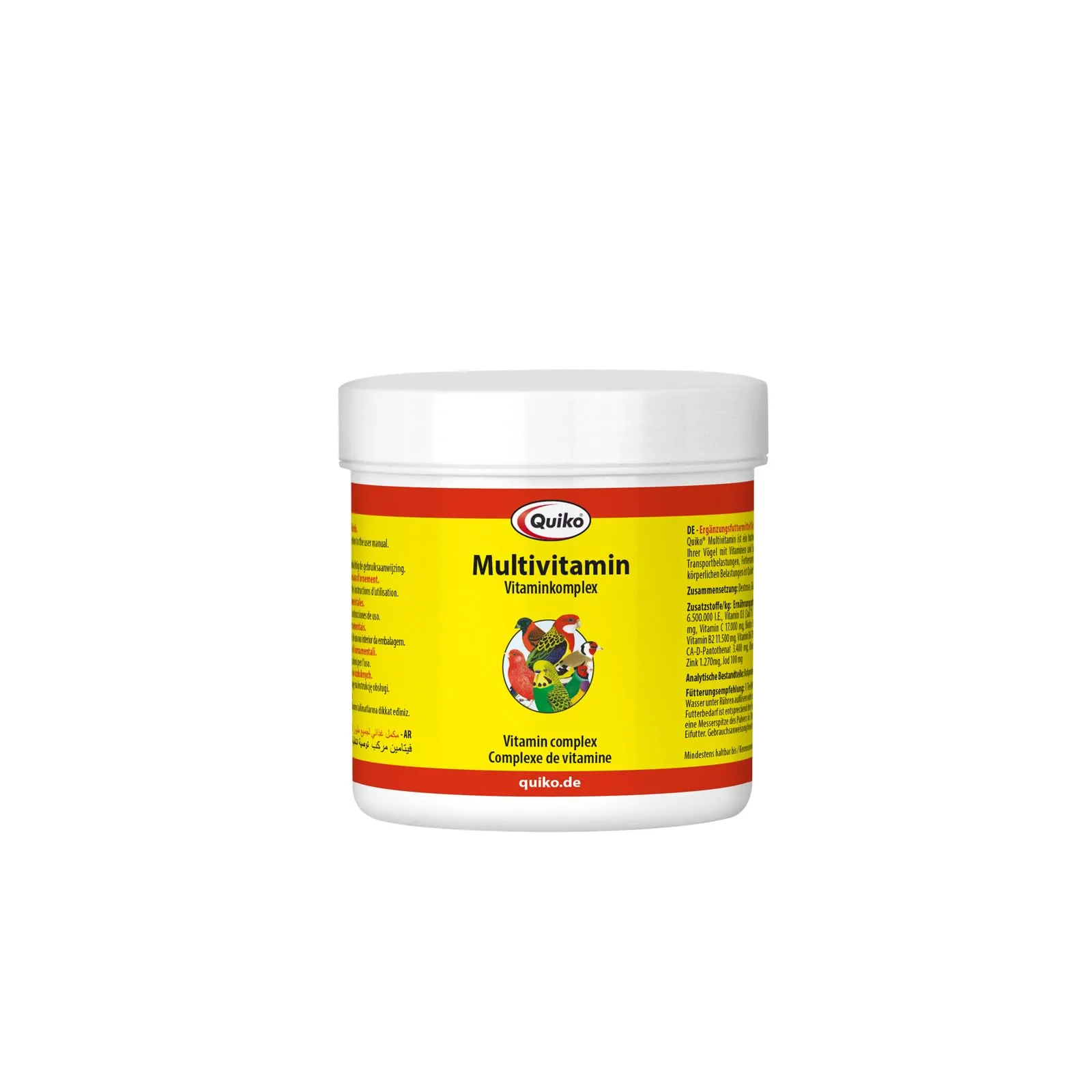 Quiko Multivitamin 150g complesso vitaminico per fornire a tutte le specie di uccelli ornamentali importanti vitamine in polvere - immagine 1