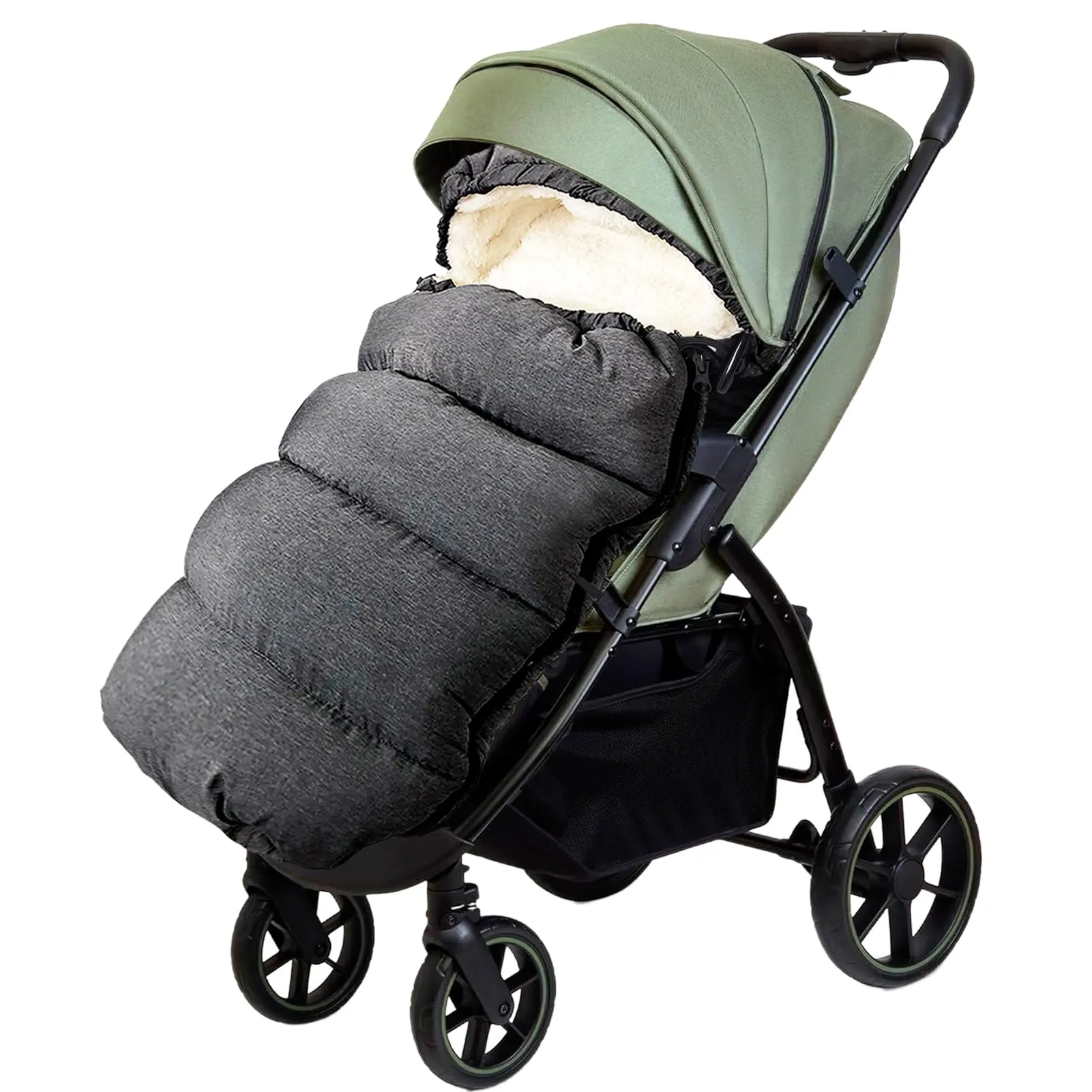 Aloskart Sacco Passeggino Invernale Universale, 100cm, Grigio Scuro - immagine 1