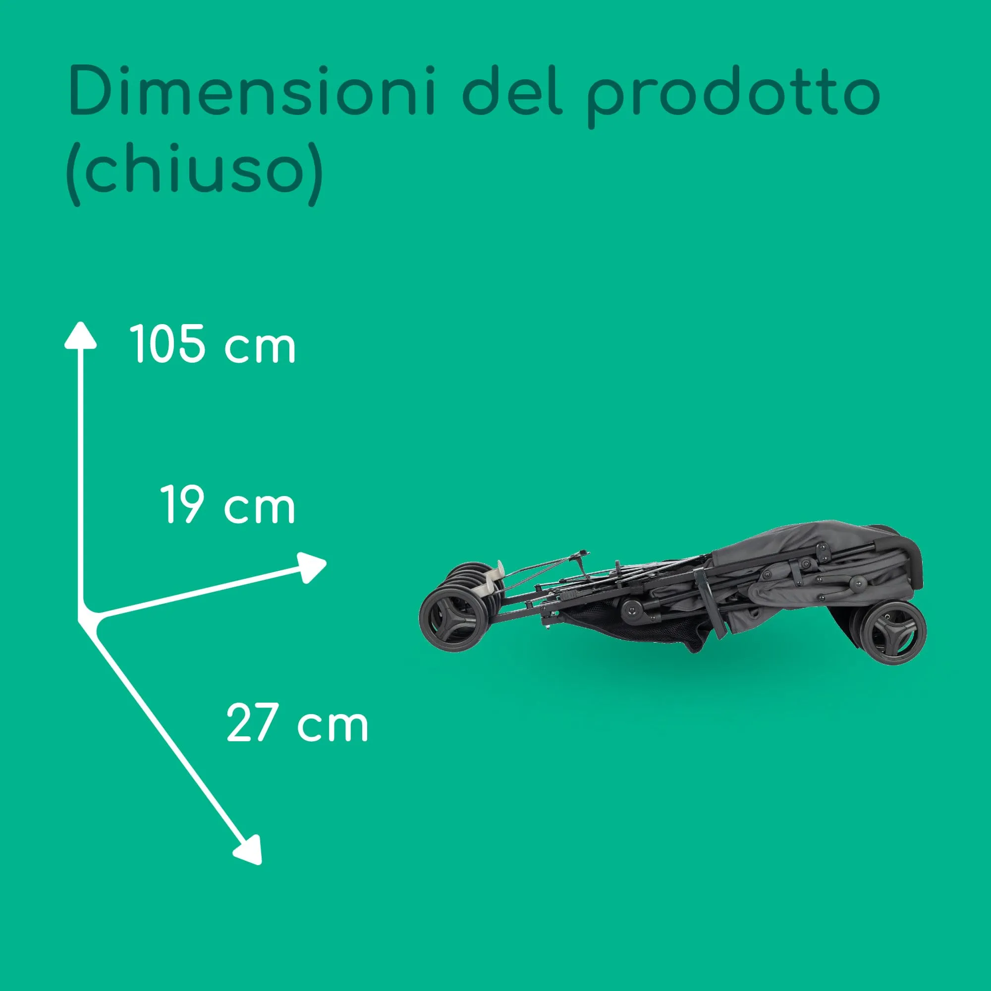 Bebeconfort Rainbow Passeggino Leggero, 6-22 kg, Mineral Graphite - immagine 7