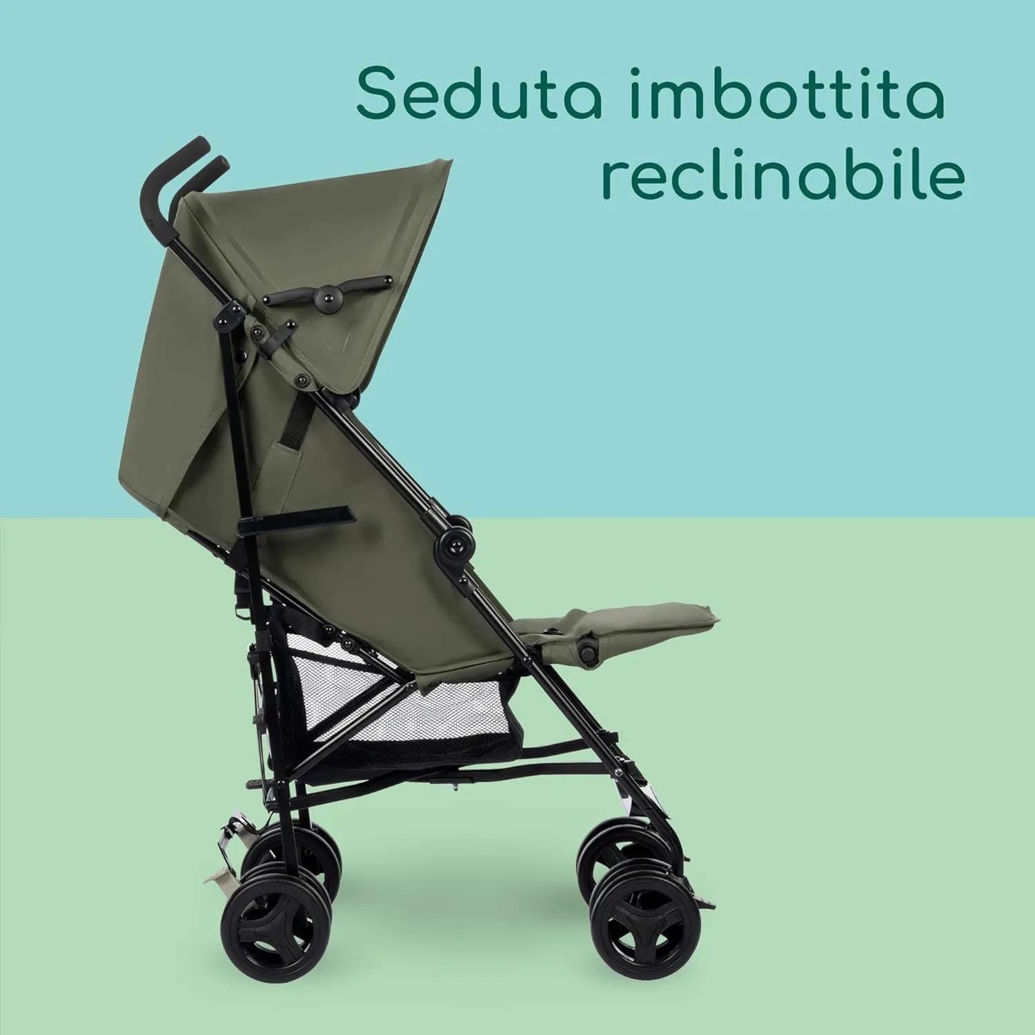 Bebeconfort Rainbow Passeggino Leggero, 6-22 kg, Mineral Green - immagine 3