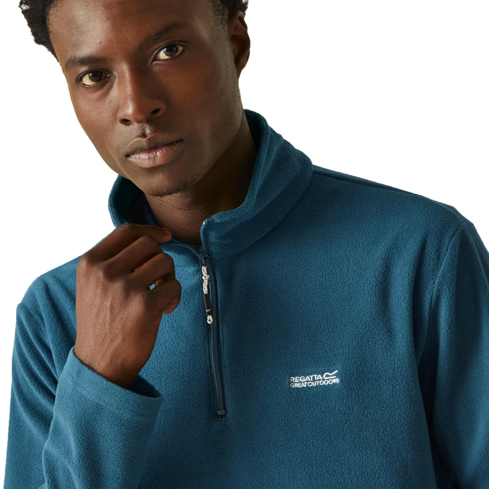 Regatta Thompson - Pullover Leggero da Uomo in Pile con Mezza Zip, Blu Marocchino., 3XL - immagine 3