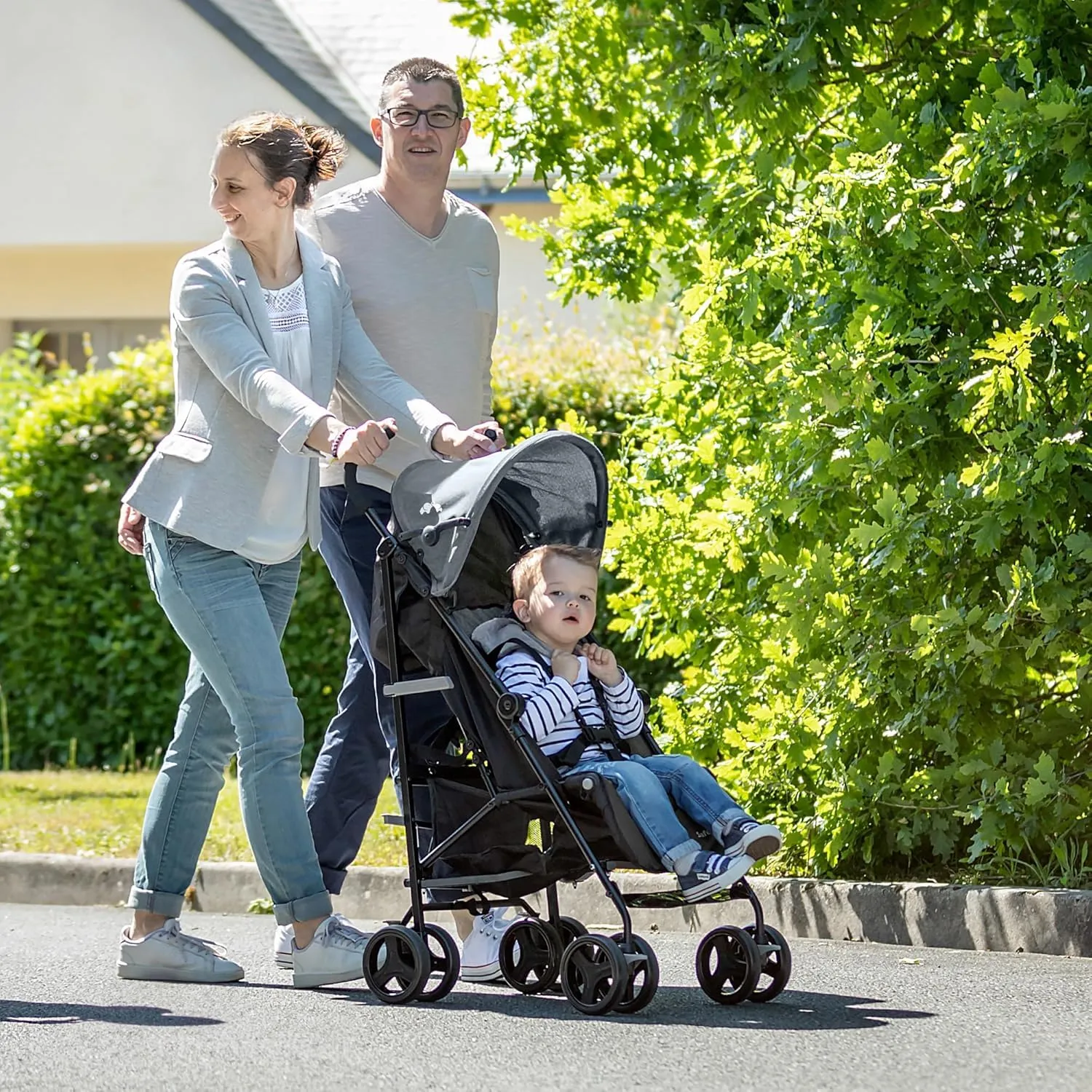 Bebeconfort Rainbow Passeggino Leggero e Reclinabile, Pieghevole Chiusura ad Ombrello, Passeggino da Viaggio Maneggevole e Compatto, 6 mesi - 4 anni, Fino ai 22 kg, colore Mineral Beige - immagine 2