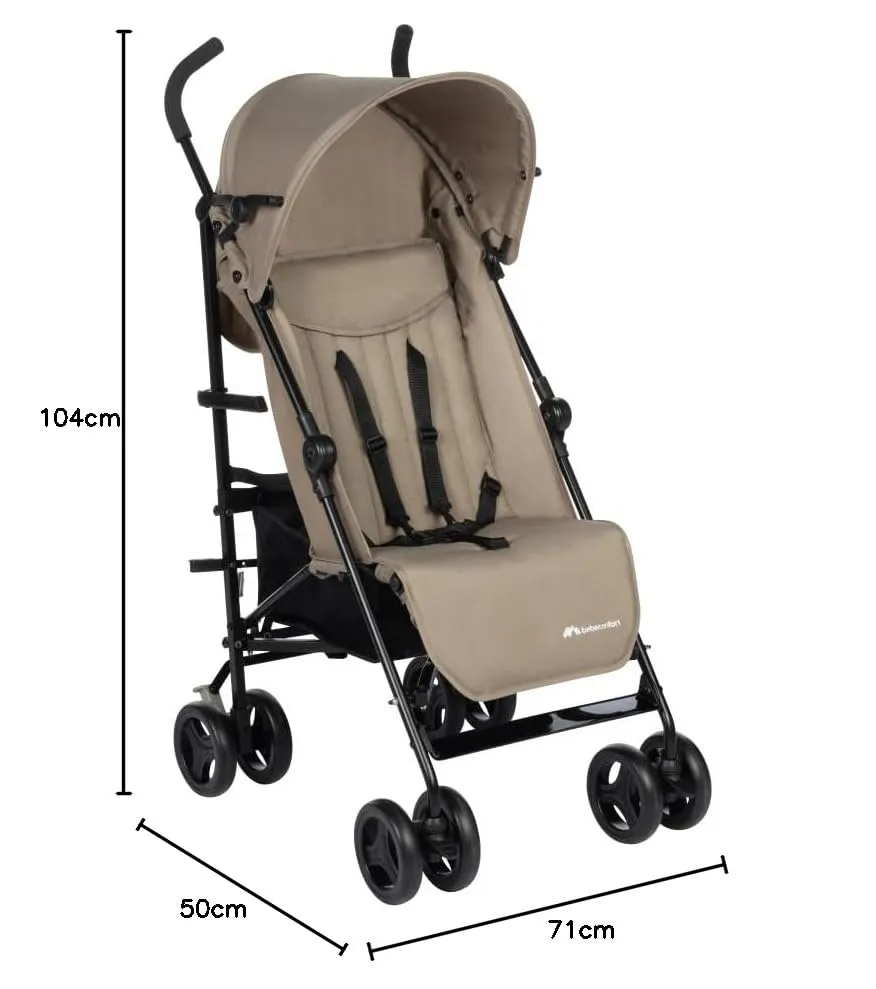 Bebeconfort Rainbow Passeggino Leggero e Reclinabile, Pieghevole Chiusura ad Ombrello, Passeggino da Viaggio Maneggevole e Compatto, 6 mesi - 4 anni, Fino ai 22 kg, colore Mineral Beige - immagine 9