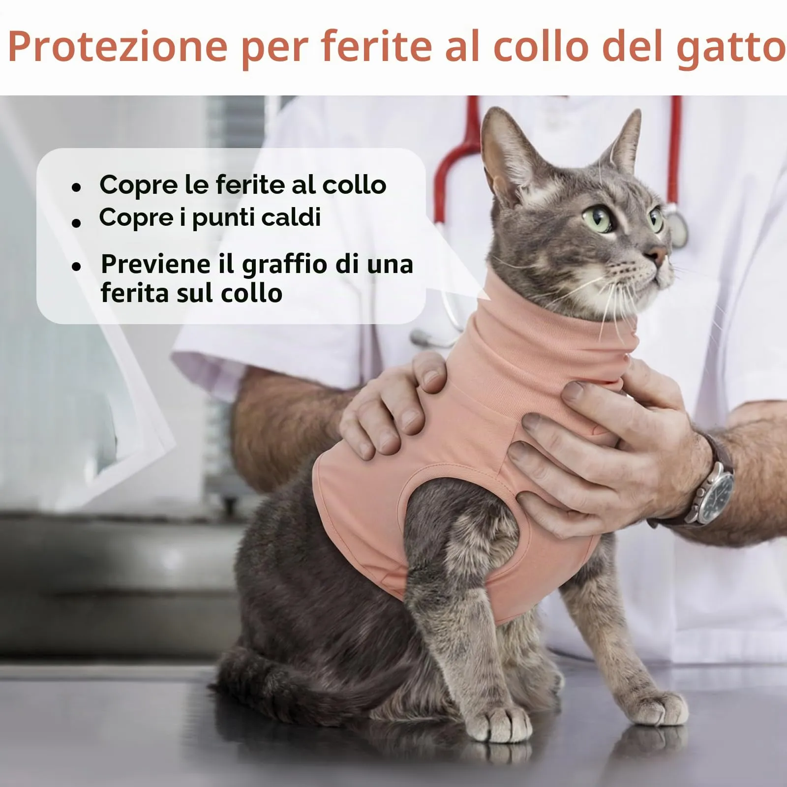 PUMYPOREITY Fascia per ematoma auricolare, per cani e gatti (rosa pelle, XS) - immagine 2