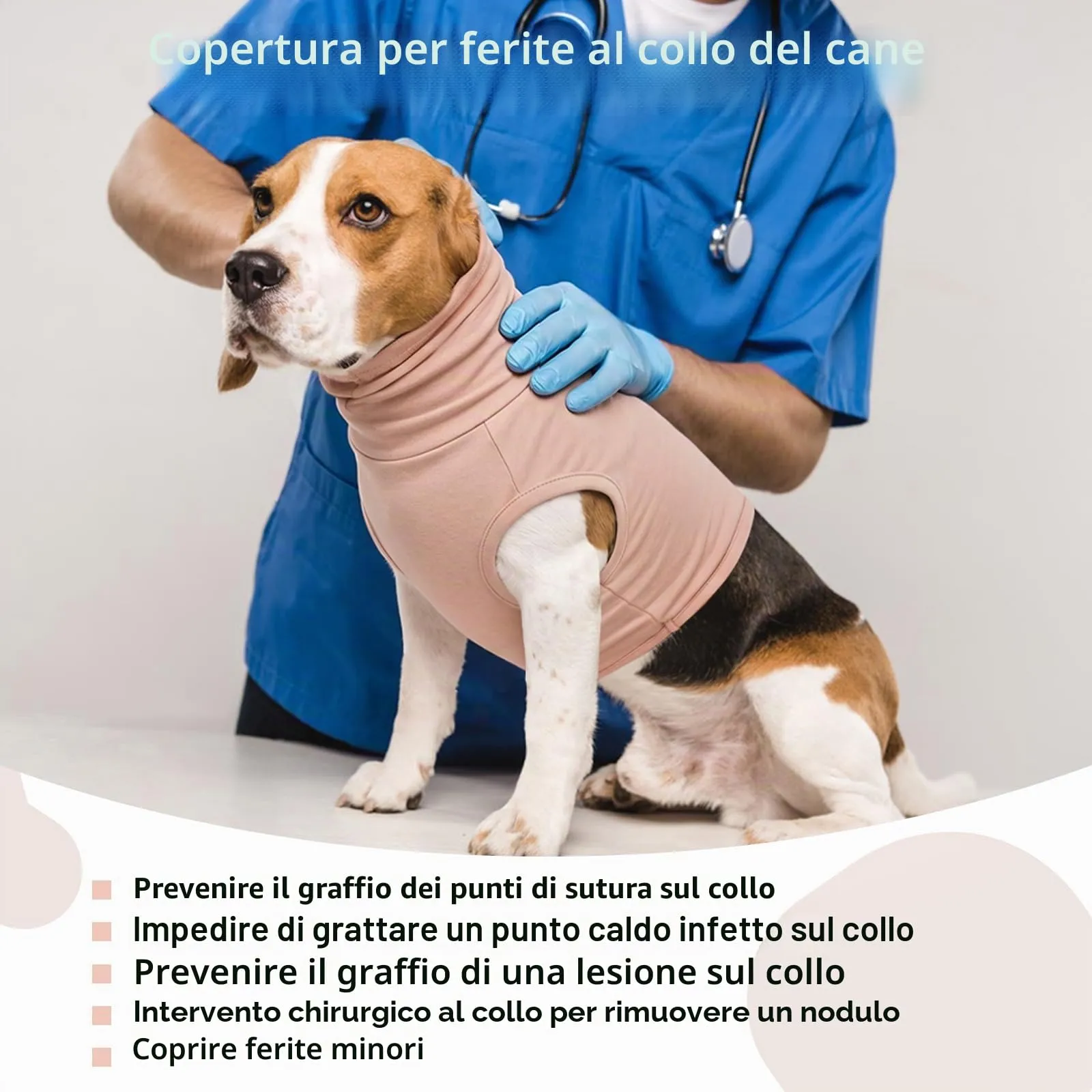 PUMYPOREITY Fascia per ematoma auricolare, per cani e gatti (rosa pelle, XS) - immagine 3