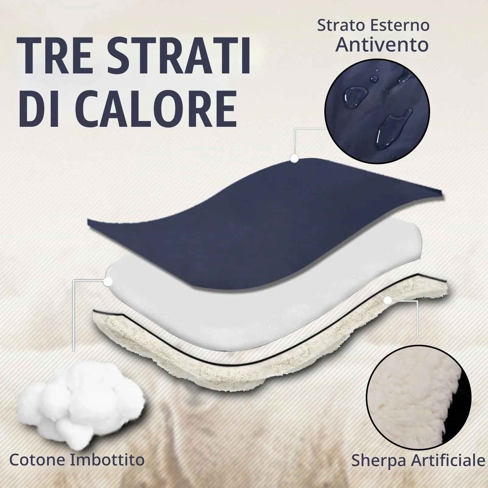 Aloskart Sacco Invernale Passeggino Universale, 100cm, Blu Scuro - immagine 4