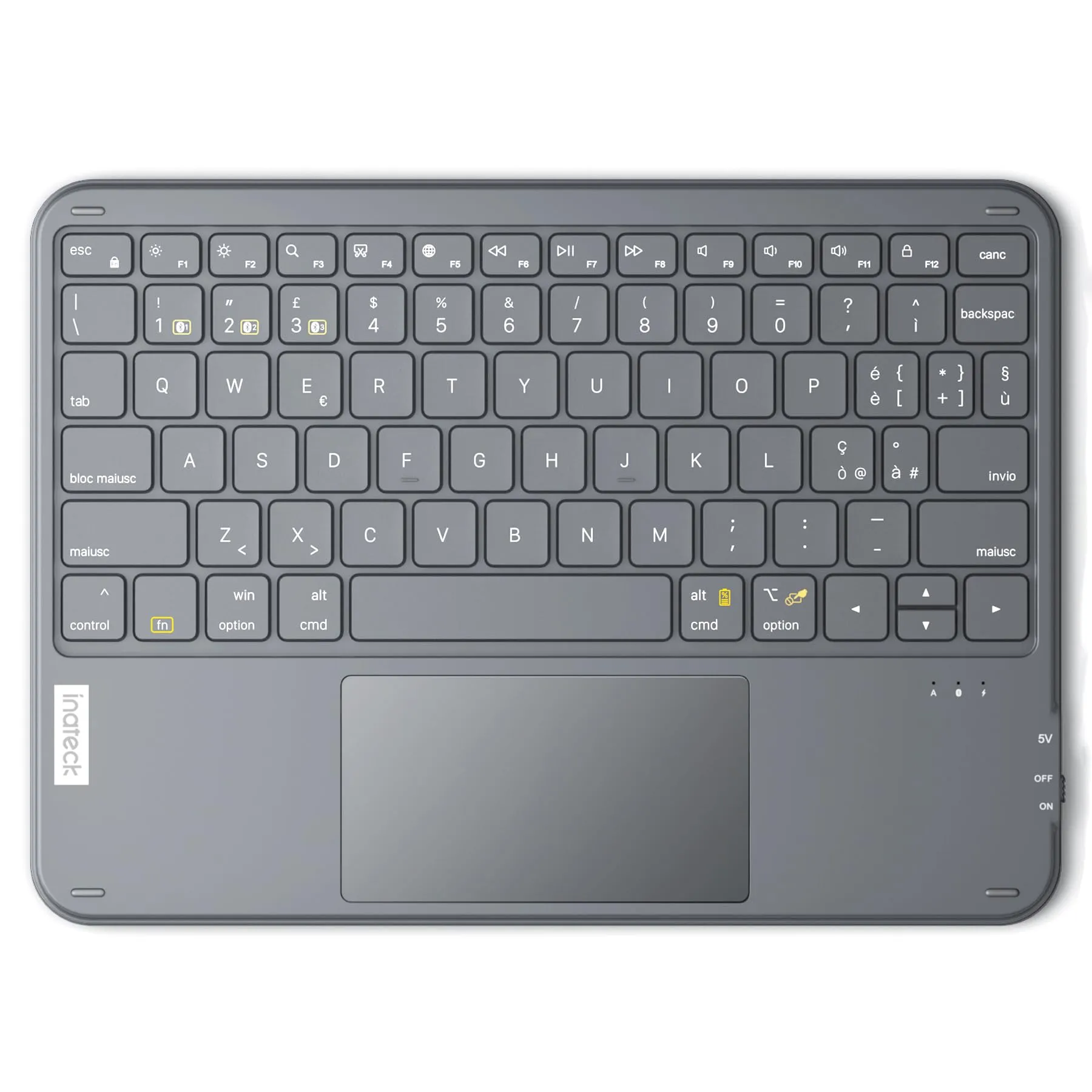 Inateck Tastiera iPad Ultrasottile con Touchpad, Bluetooth 3 Canali - immagine 1