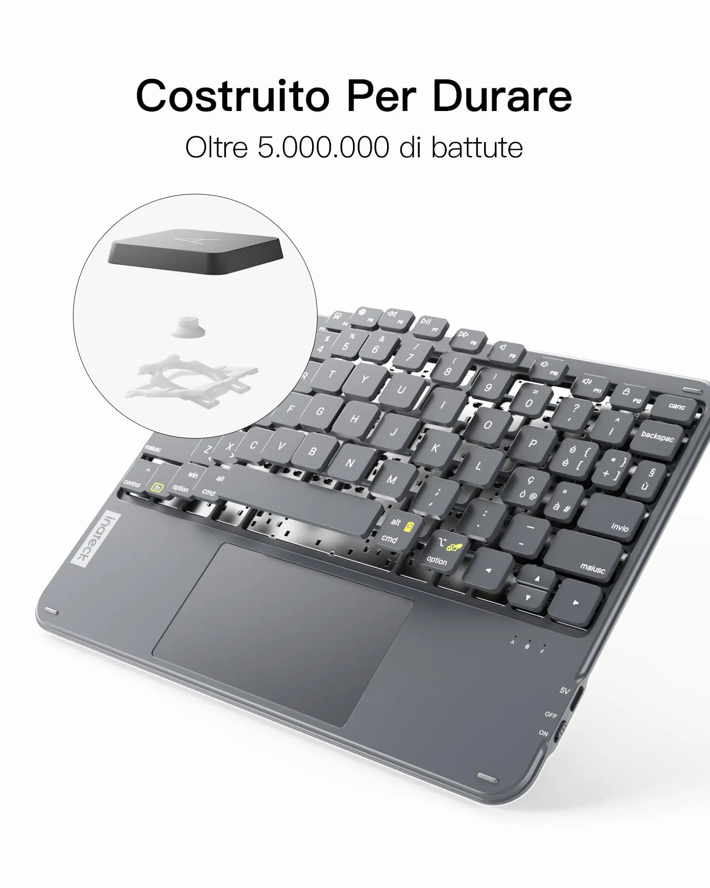 Inateck Tastiera iPad Ultrasottile con Touchpad, Bluetooth 3 Canali - immagine 7
