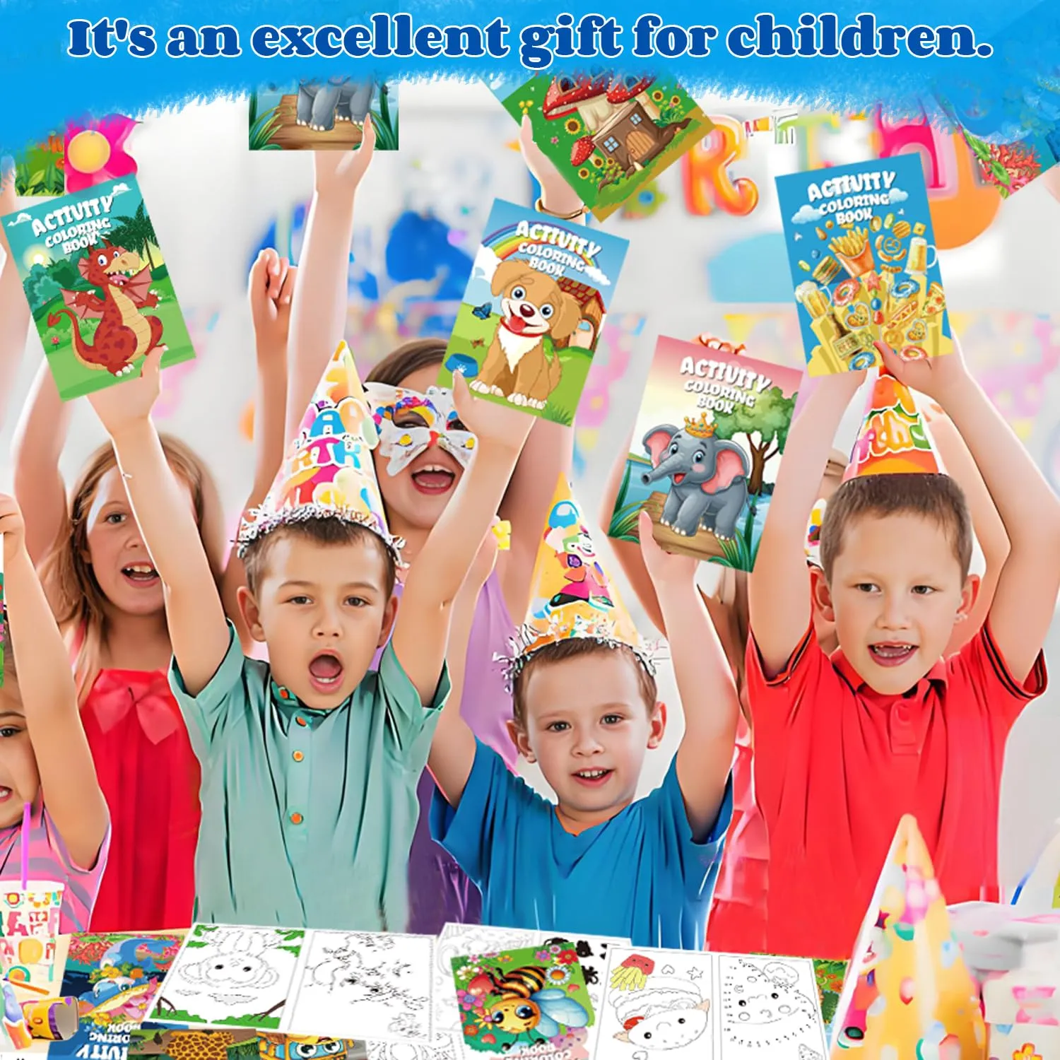 Aannanl 12 Set Libri da Colorare Bambini Gadget Compleanno con Pastelli - immagine 5
