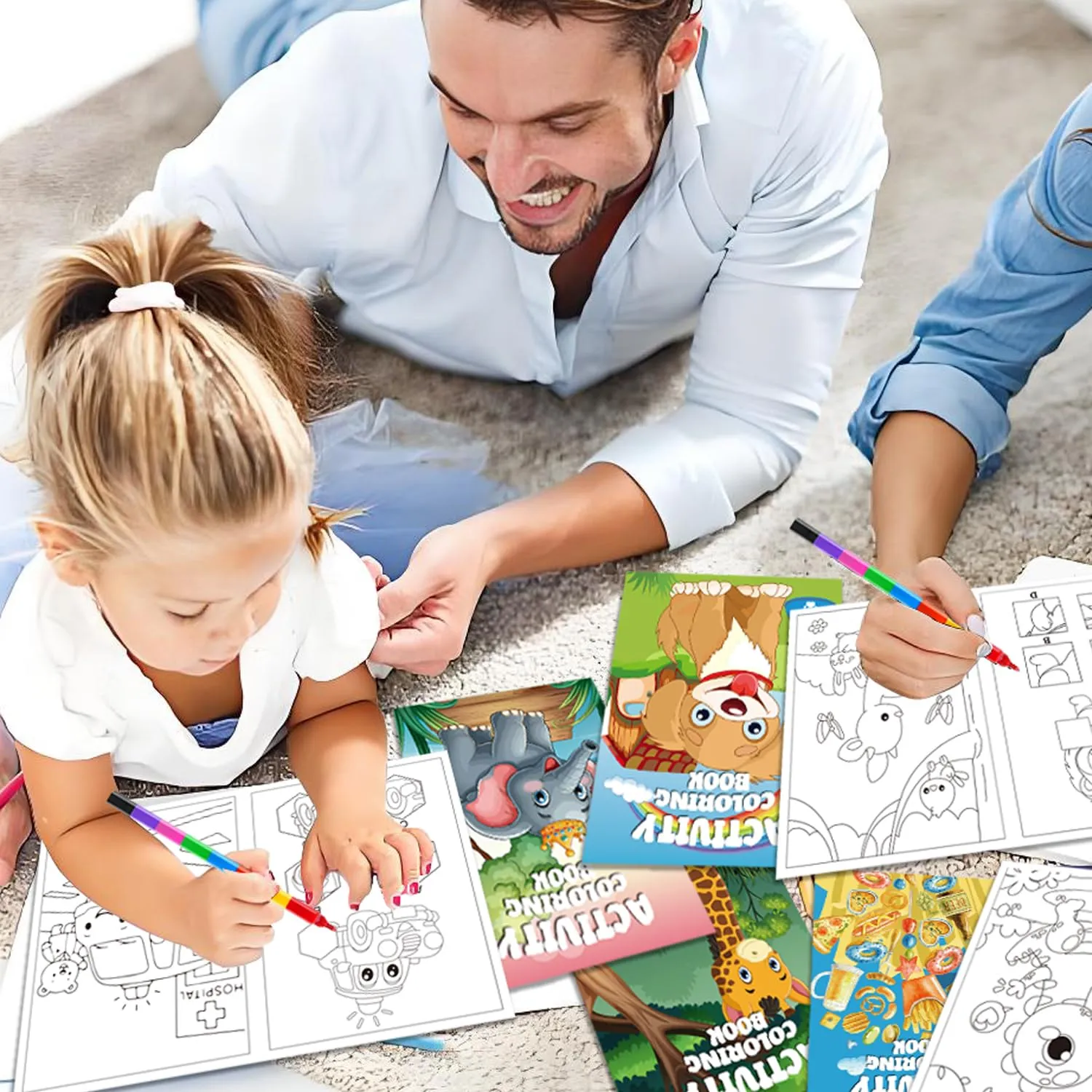 Aannanl 12 Set Libri da Colorare Bambini Gadget Compleanno con Pastelli - immagine 7