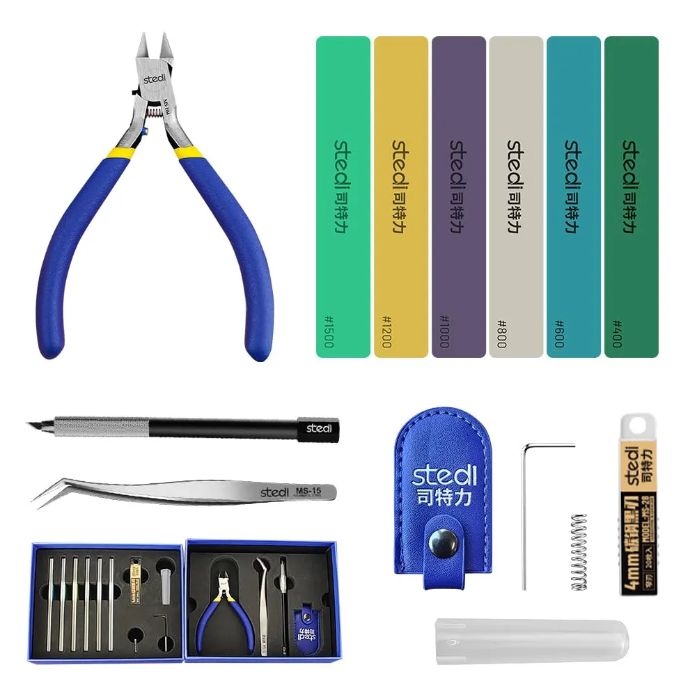 Stedi Kit di Attrezzi per Modellisti Professionali Principianti, 14 Pezzi - immagine 1